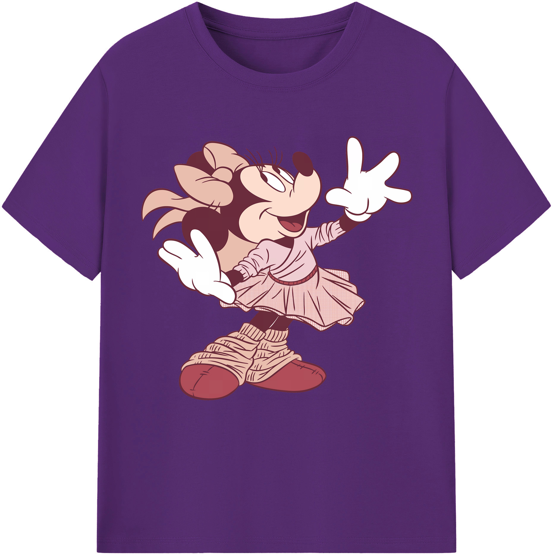 （画像用） ミッキーマウス Mickey Mouse 綿100％半袖Tシャツ（フロントプリント）