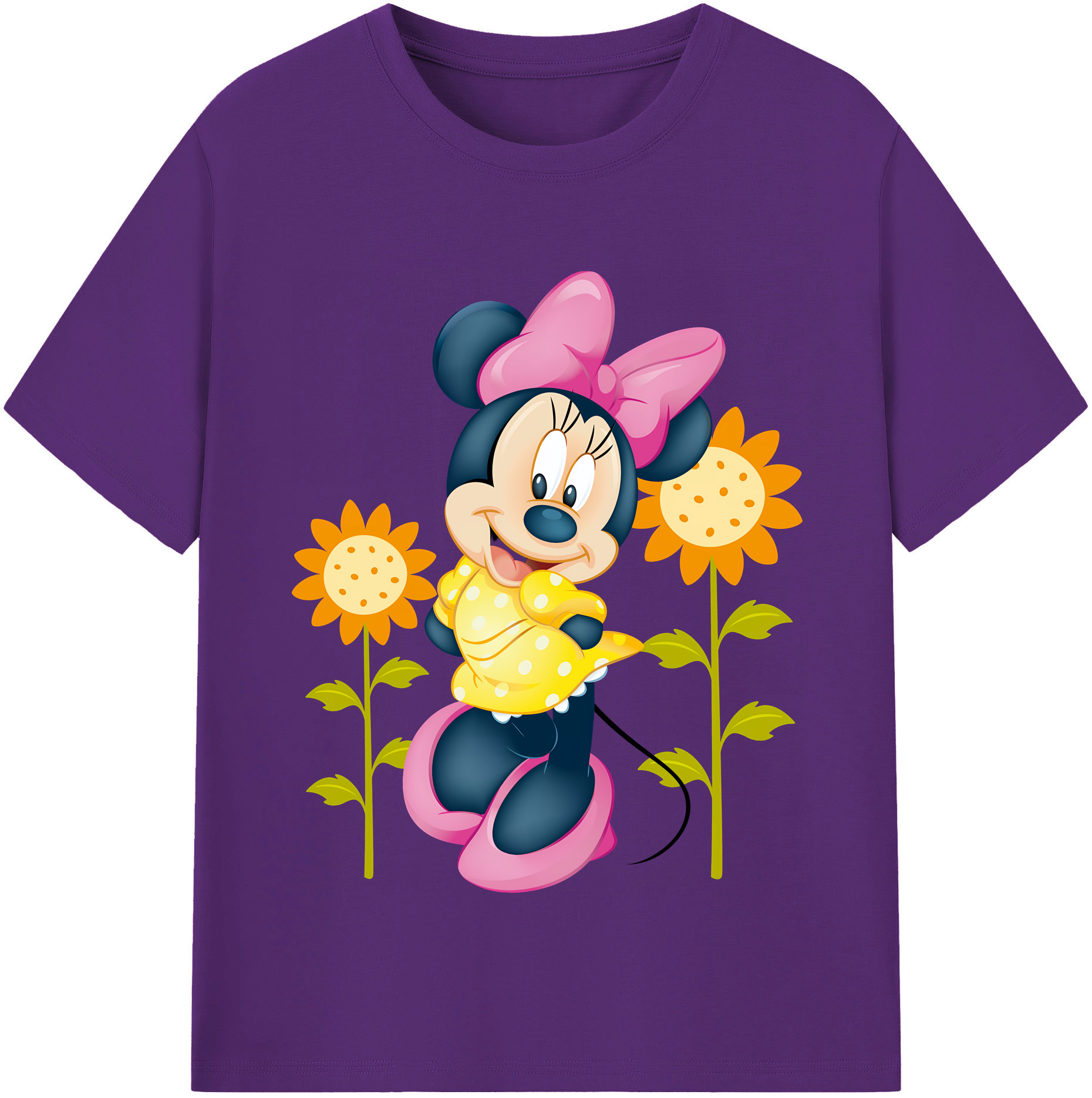 （画像用） ミッキーマウス Mickey Mouse 綿100％半袖Tシャツ（フロントプリント）