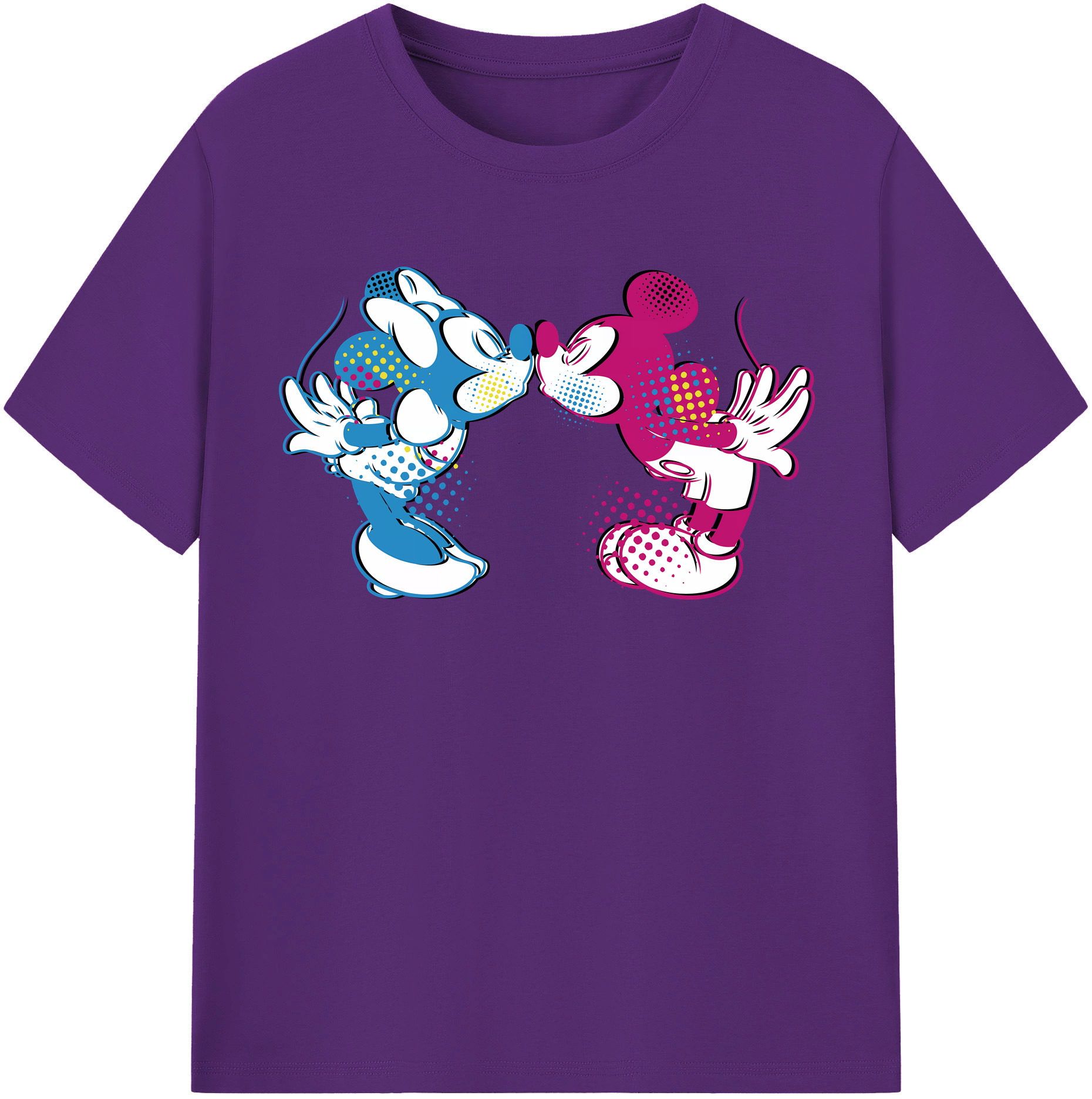 （画像用） ミッキーマウス Mickey Mouse 綿100％半袖Tシャツ（フロントプリント）