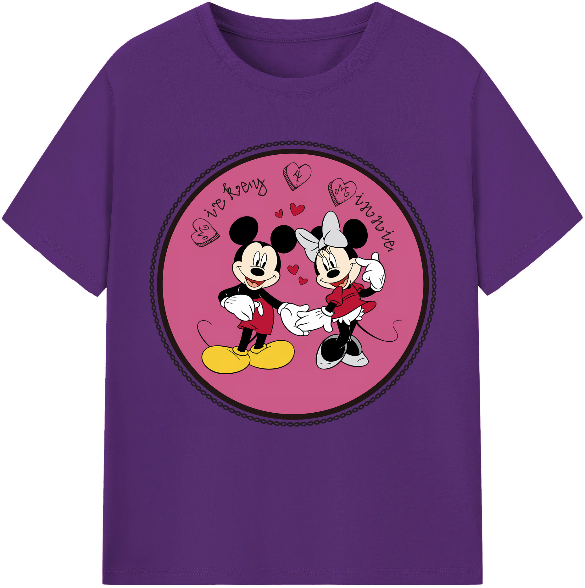 （画像用） ミッキーマウス Mickey Mouse 綿100％半袖Tシャツ（フロントプリント）