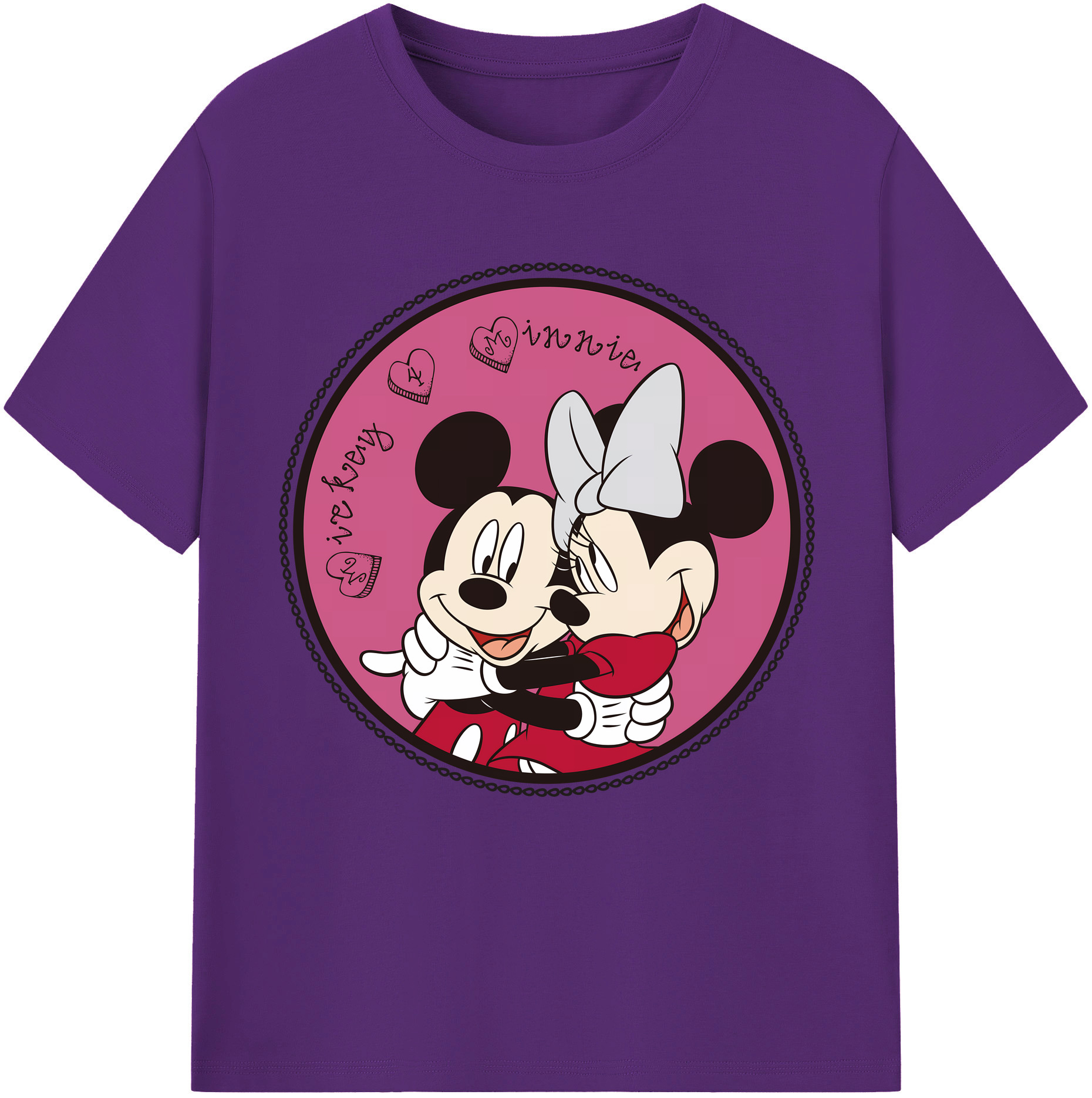 （画像用） ミッキーマウス Mickey Mouse 綿100％半袖Tシャツ（フロントプリント）