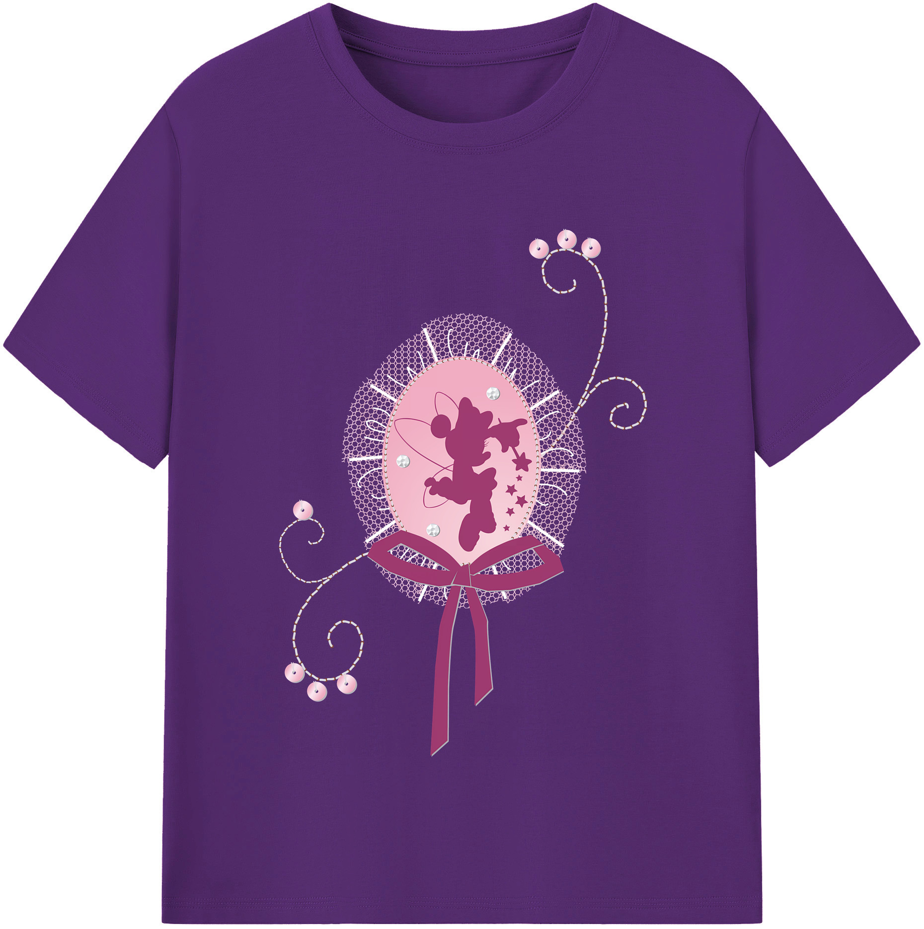 （画像用） ミッキーマウス Mickey Mouse 綿100％半袖Tシャツ（フロントプリント）