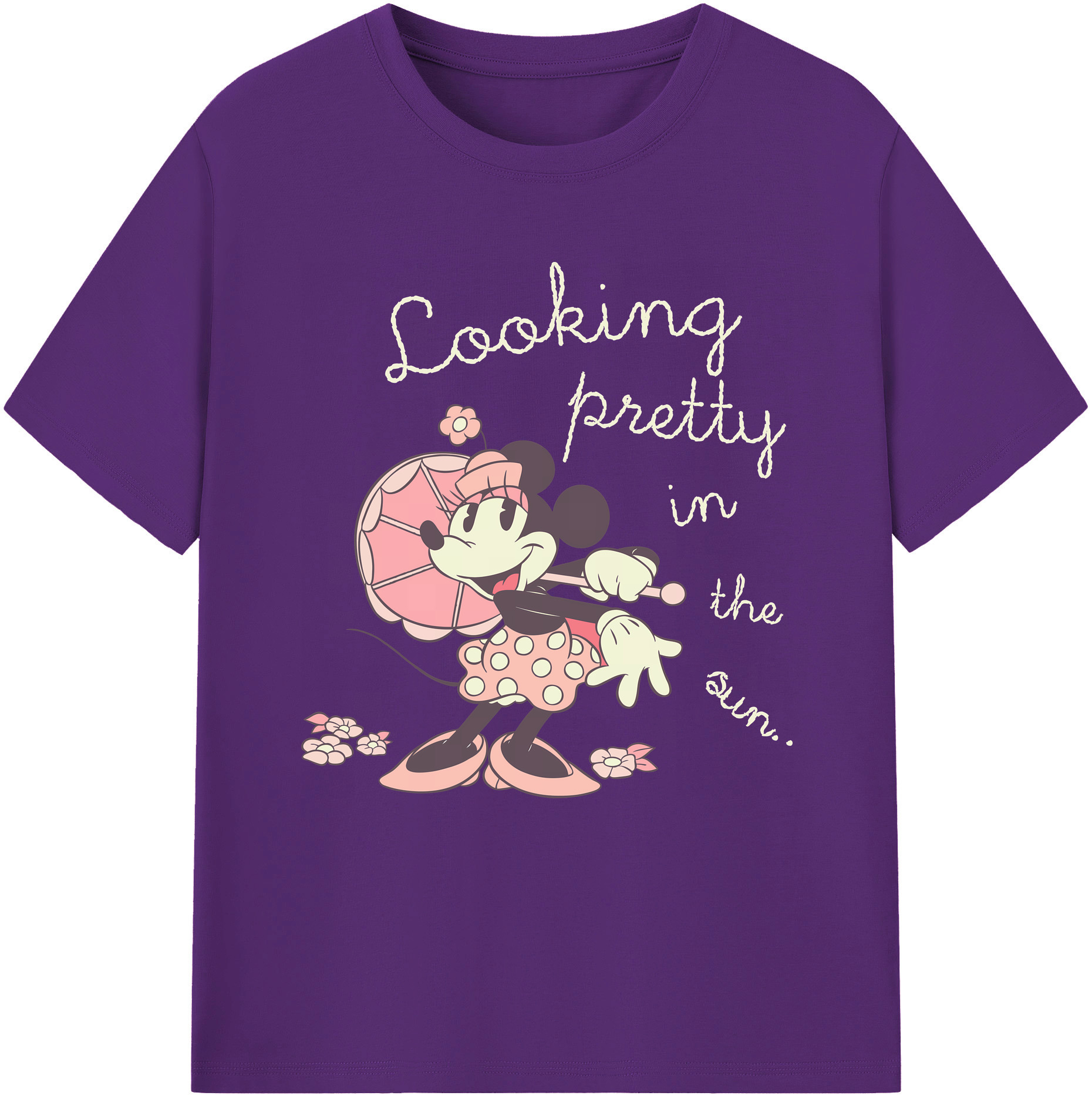 （画像用） ミッキーマウス Mickey Mouse 綿100％半袖Tシャツ（フロントプリント）