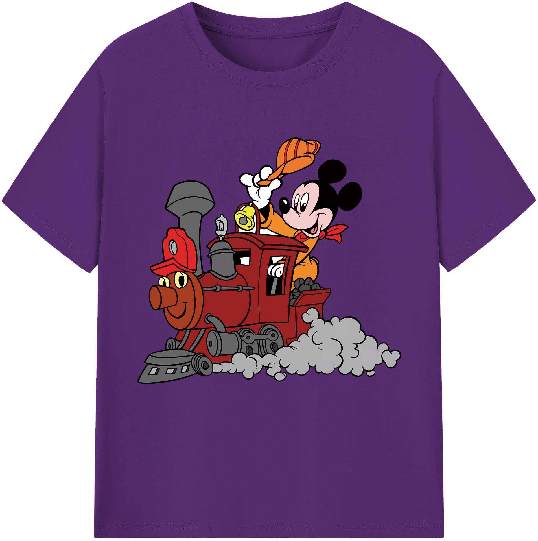 （画像用） ミッキーマウス Mickey Mouse 綿100％半袖Tシャツ（フロントプリント）