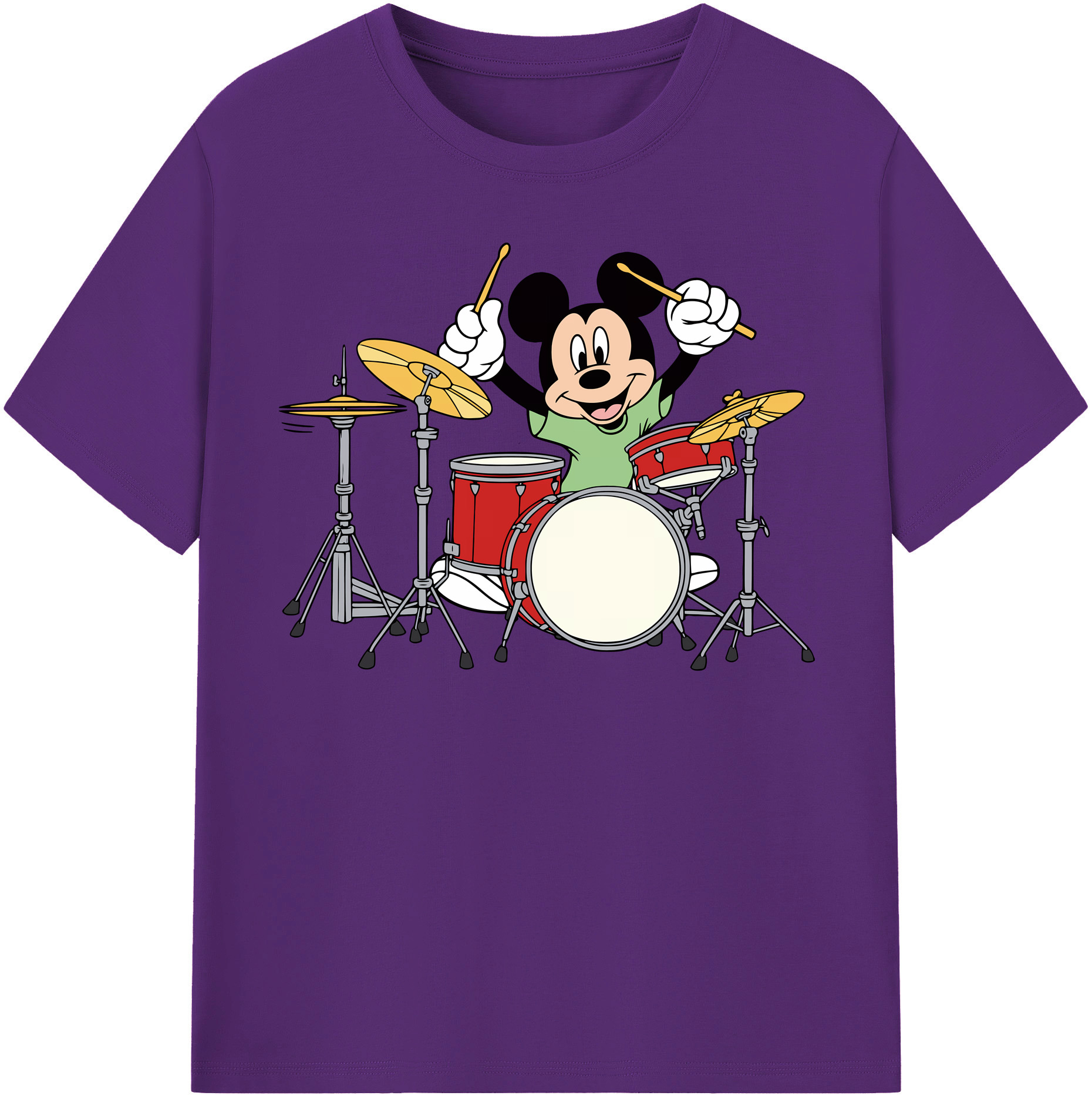 （画像用） ミッキーマウス Mickey Mouse 綿100％半袖Tシャツ（フロントプリント）