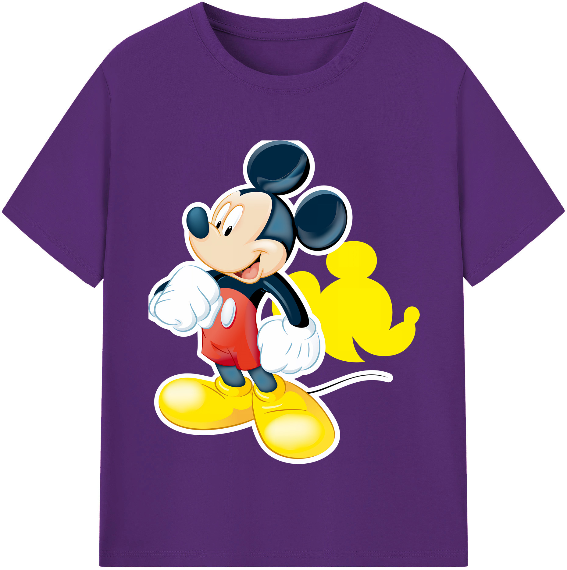 （画像用） ミッキーマウス Mickey Mouse 綿100％半袖Tシャツ（フロントプリント）