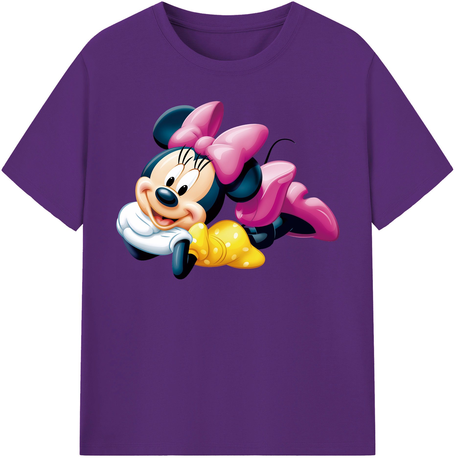 （画像用） ミッキーマウス Mickey Mouse 綿100％半袖Tシャツ（フロントプリント）