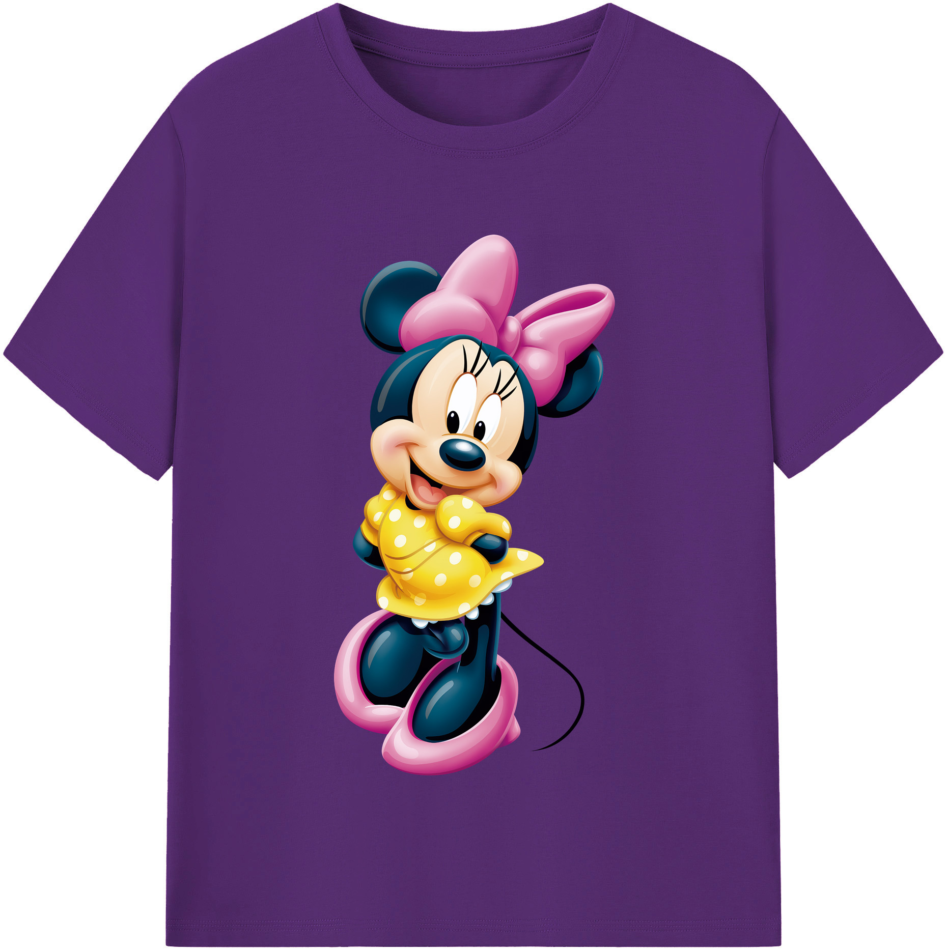 （画像用） ミッキーマウス Mickey Mouse 綿100％半袖Tシャツ（フロントプリント）