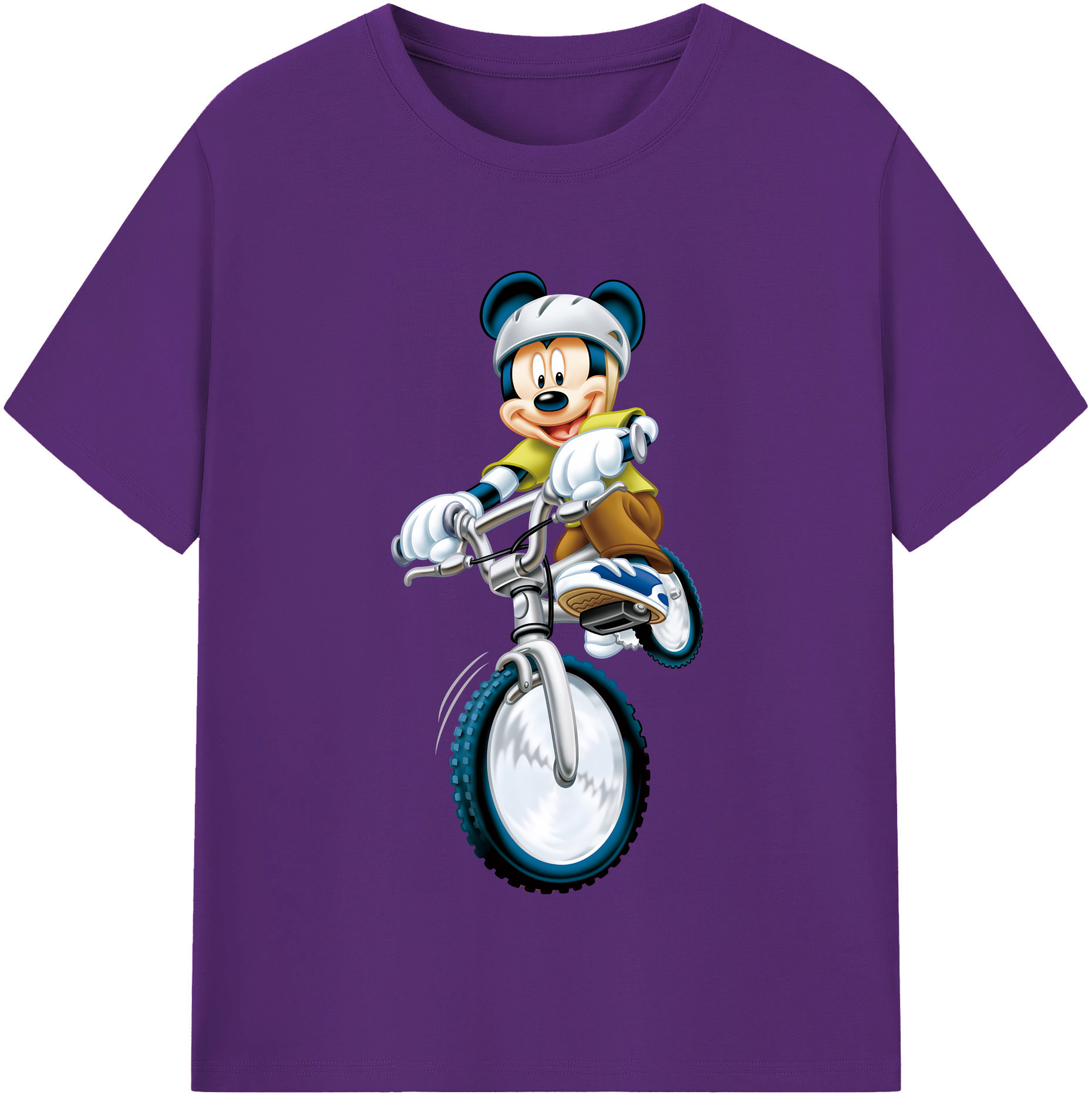 （画像用） ミッキーマウス Mickey Mouse 綿100％半袖Tシャツ（フロントプリント）