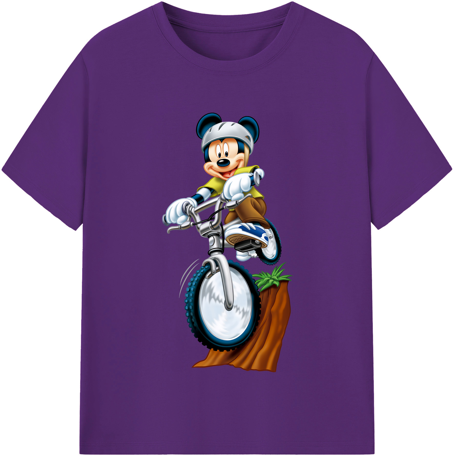 （画像用） ミッキーマウス Mickey Mouse 綿100％半袖Tシャツ（フロントプリント）