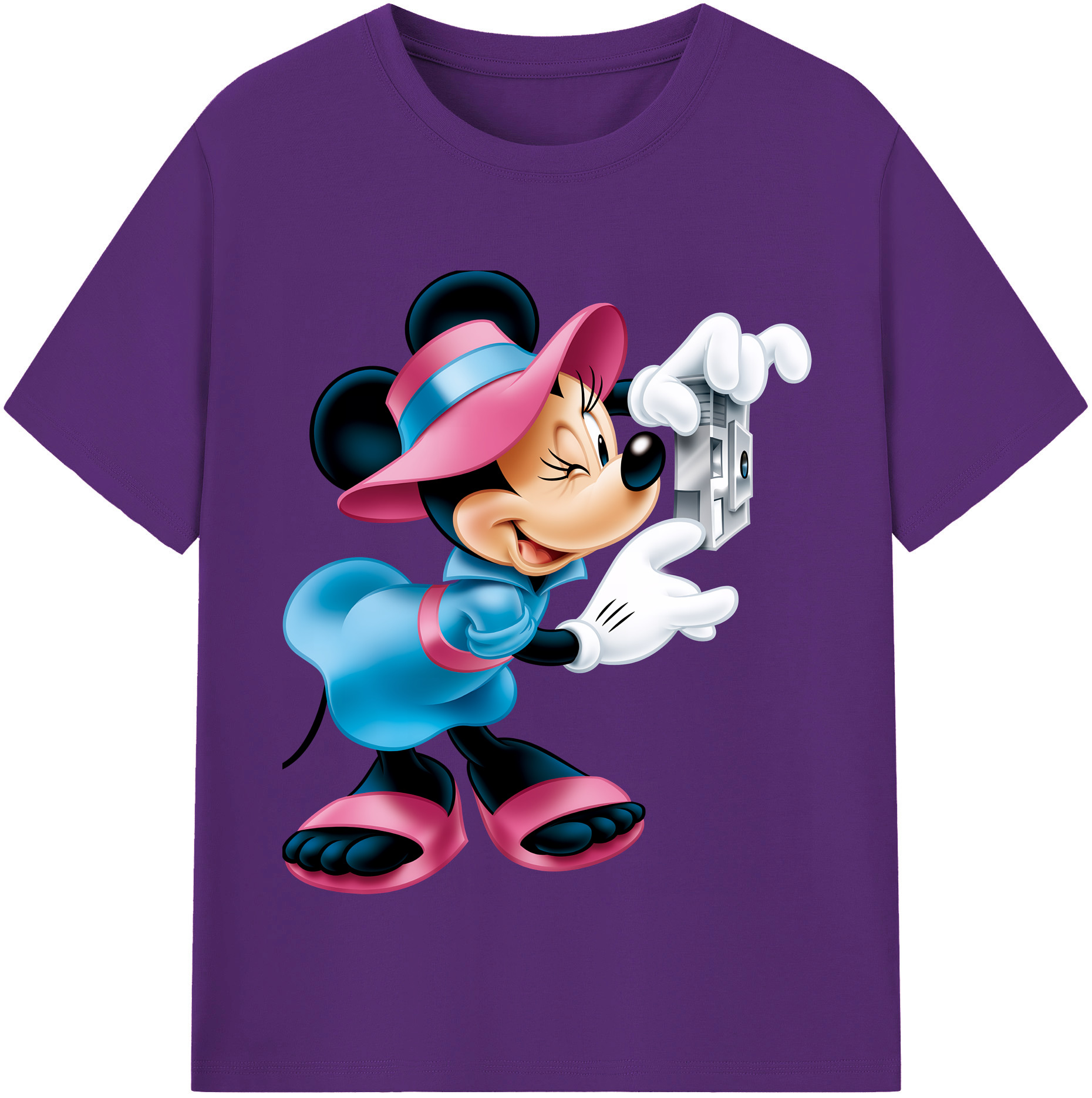 （画像用） ミッキーマウス Mickey Mouse 綿100％半袖Tシャツ（フロントプリント）