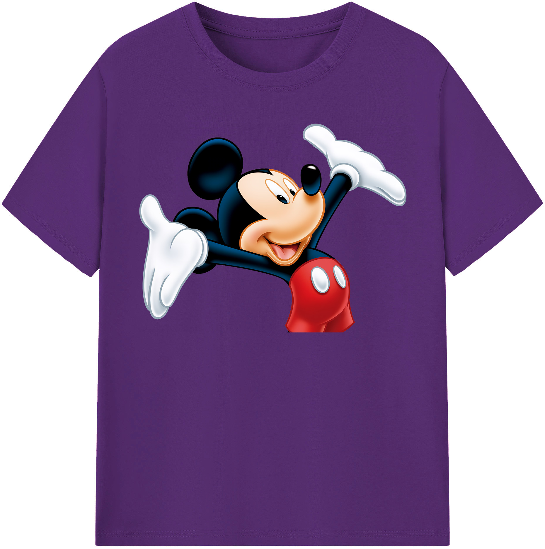 （画像用） ミッキーマウス Mickey Mouse 綿100％半袖Tシャツ（フロントプリント）