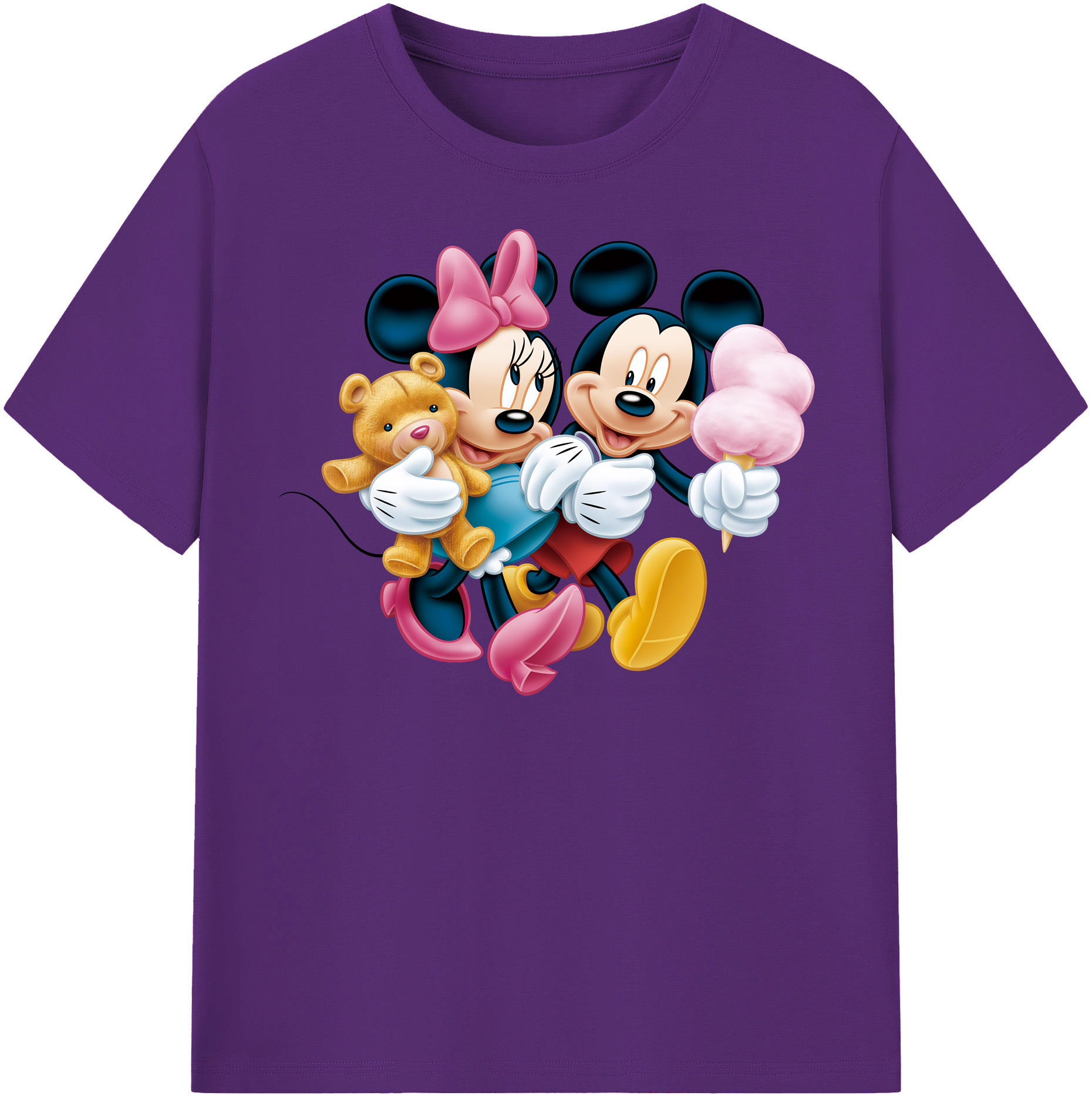 （画像用） ミッキーマウス Mickey Mouse 綿100％半袖Tシャツ（フロントプリント）