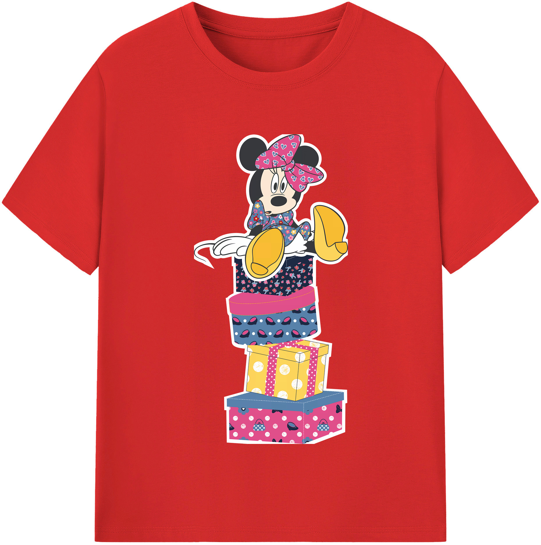 （画像用） ミッキーマウス Mickey Mouse 綿100％半袖Tシャツ（フロントプリント）