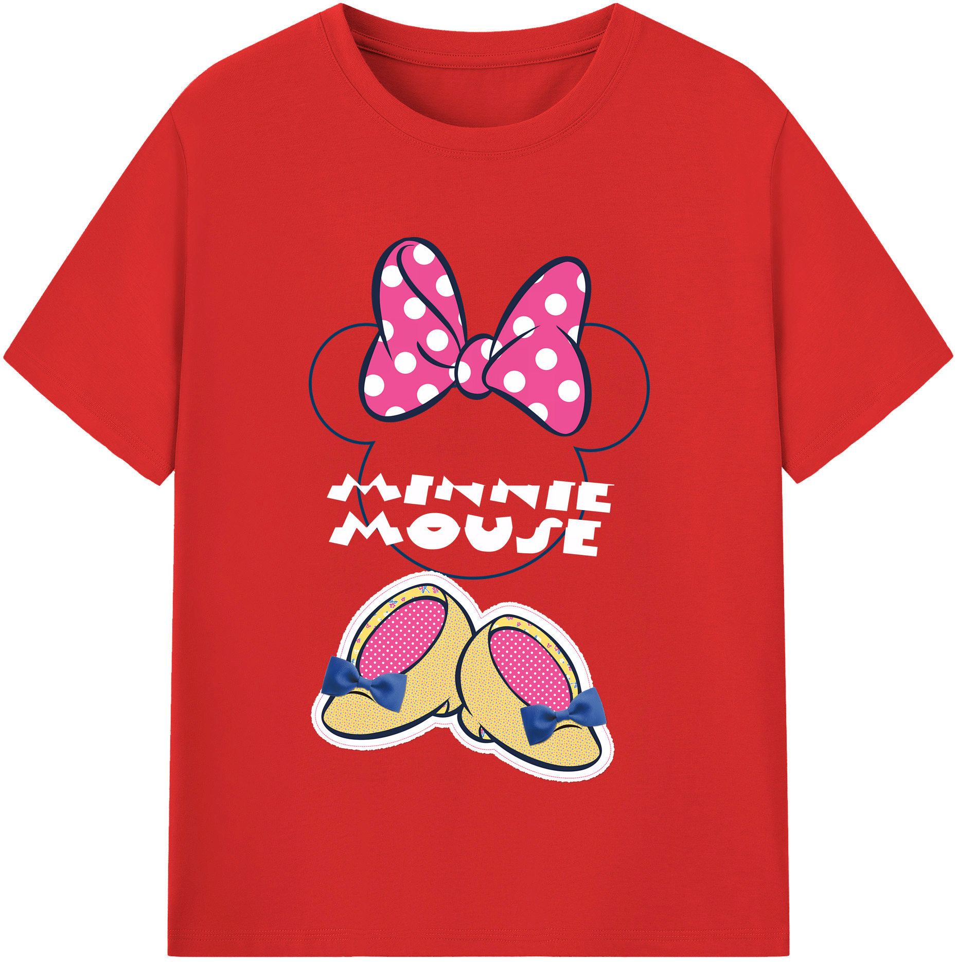 （画像用） ミッキーマウス Mickey Mouse 綿100％半袖Tシャツ（フロントプリント）