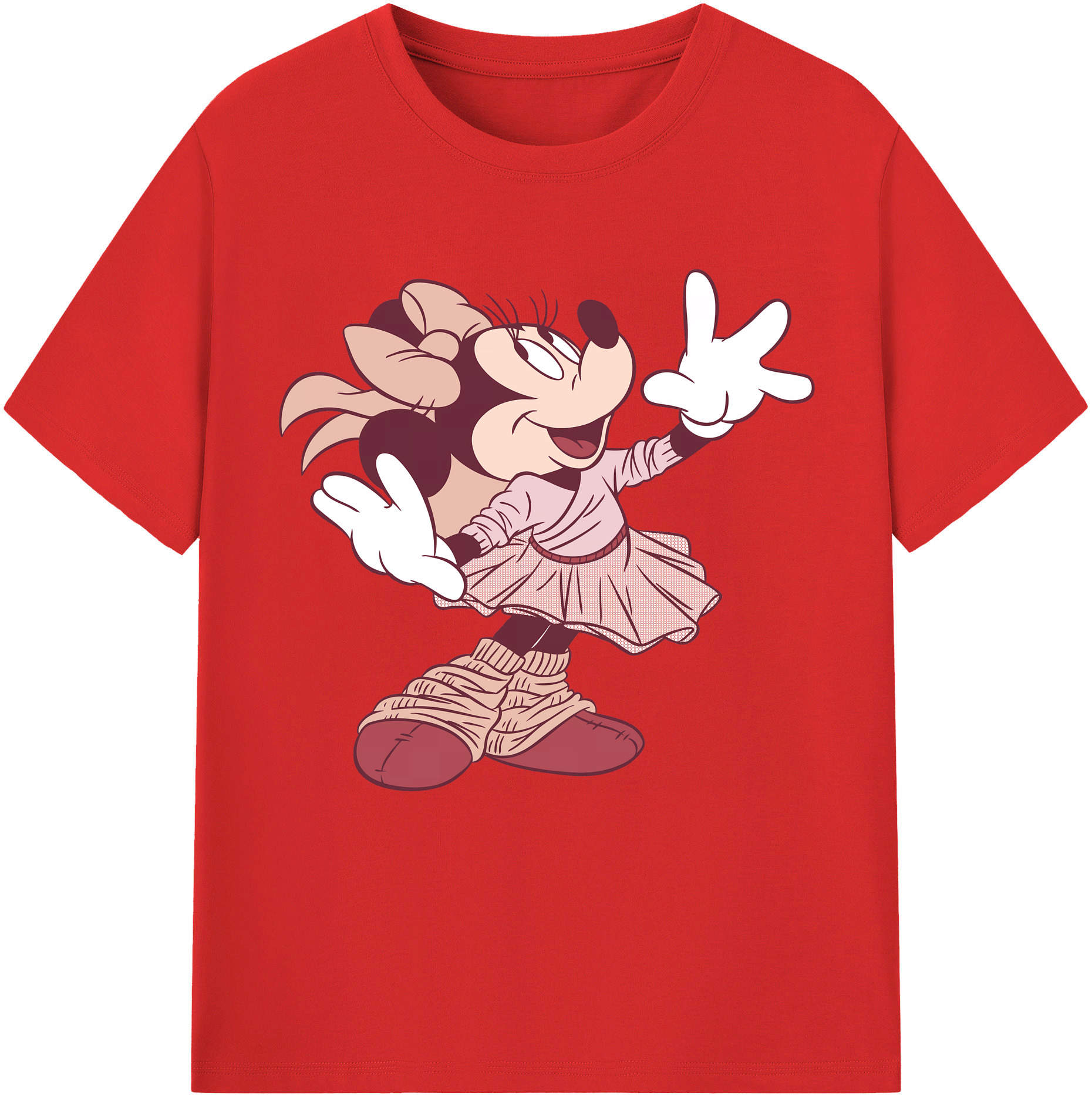 （画像用） ミッキーマウス Mickey Mouse 綿100％半袖Tシャツ（フロントプリント）