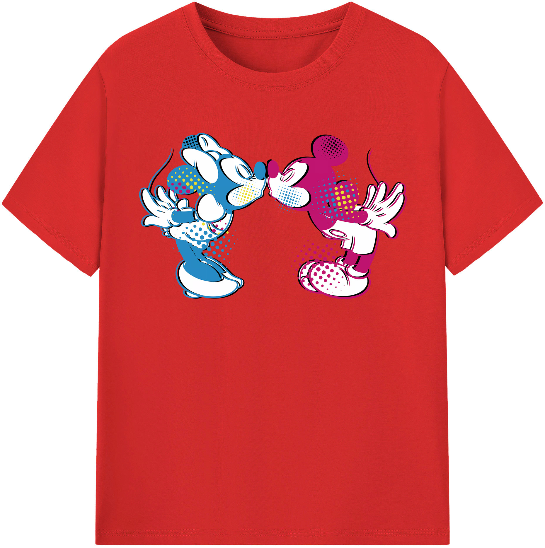 （画像用） ミッキーマウス Mickey Mouse 綿100％半袖Tシャツ（フロントプリント）
