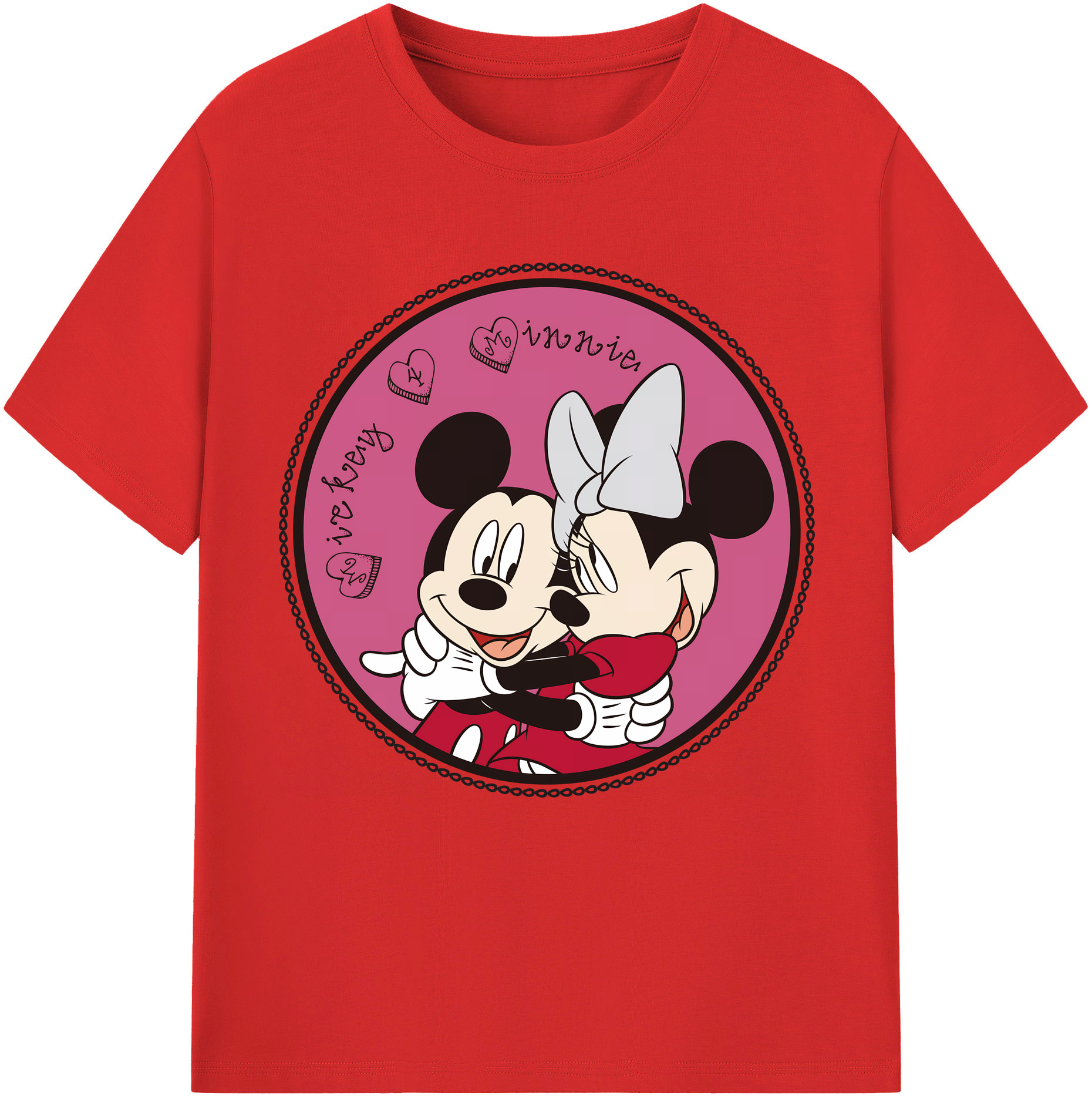（画像用） ミッキーマウス Mickey Mouse 綿100％半袖Tシャツ（フロントプリント）