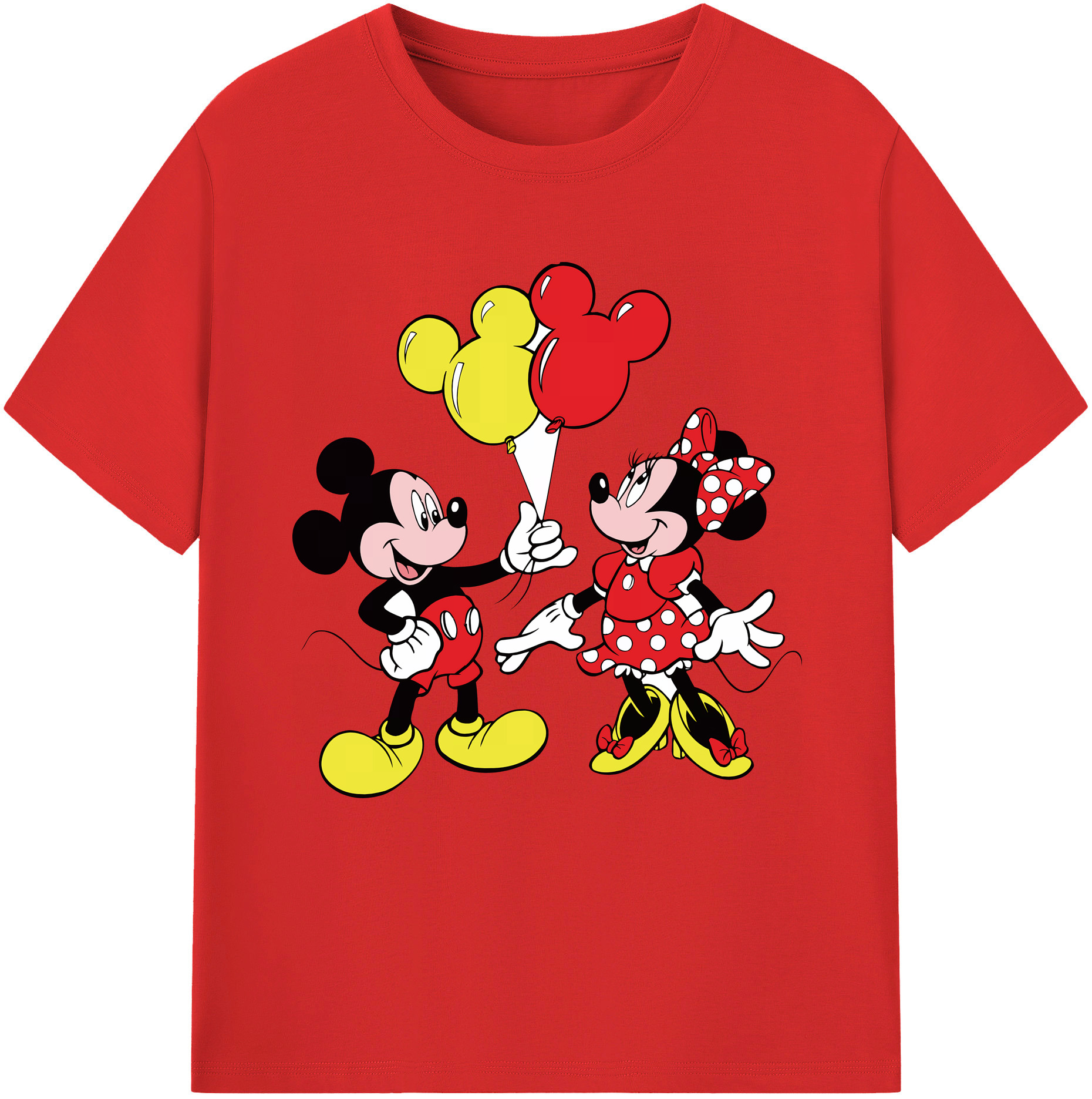 （画像用） ミッキーマウス Mickey Mouse 綿100％半袖Tシャツ（フロントプリント）
