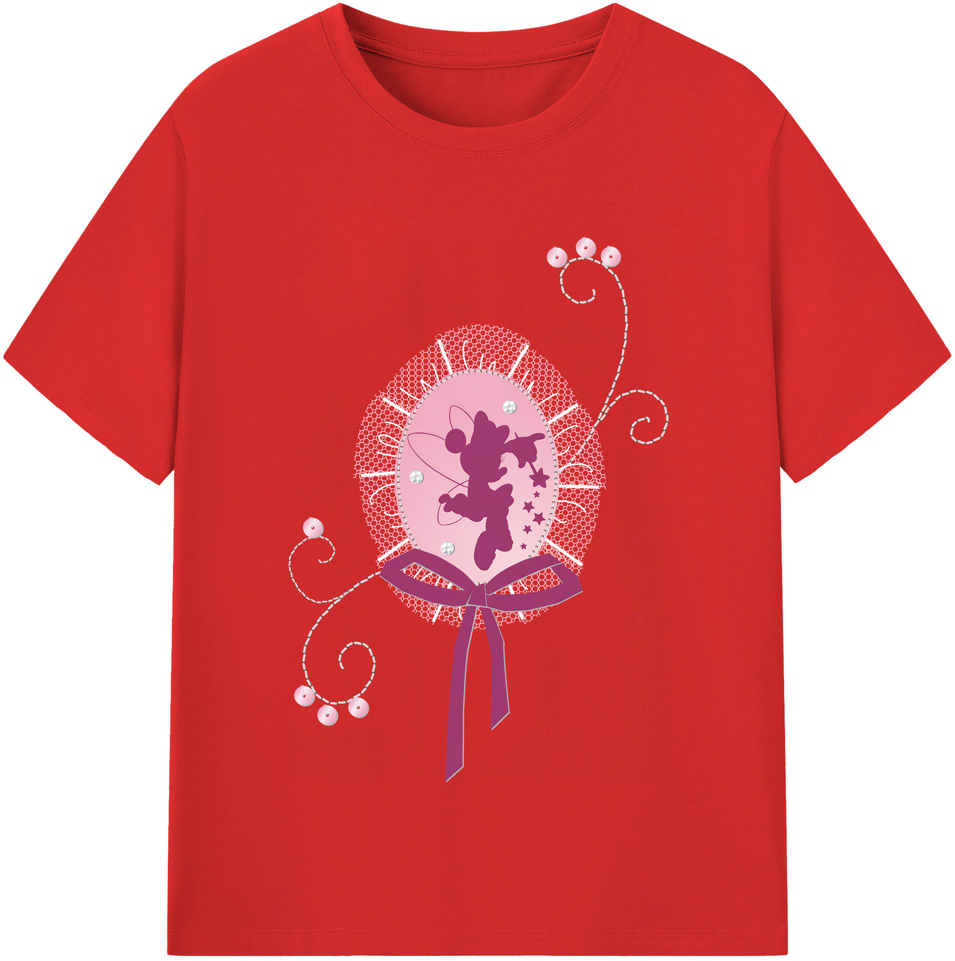 （画像用） ミッキーマウス Mickey Mouse 綿100％半袖Tシャツ（フロントプリント）