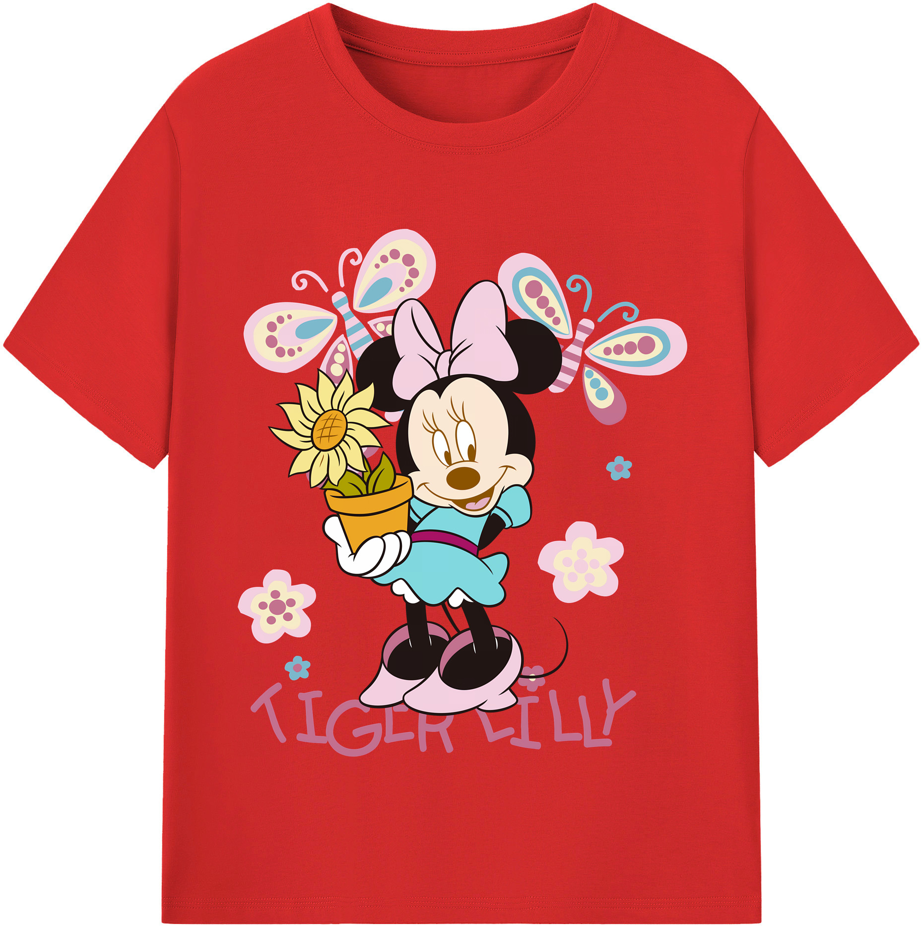 （画像用） ミッキーマウス Mickey Mouse 綿100％半袖Tシャツ（フロントプリント）
