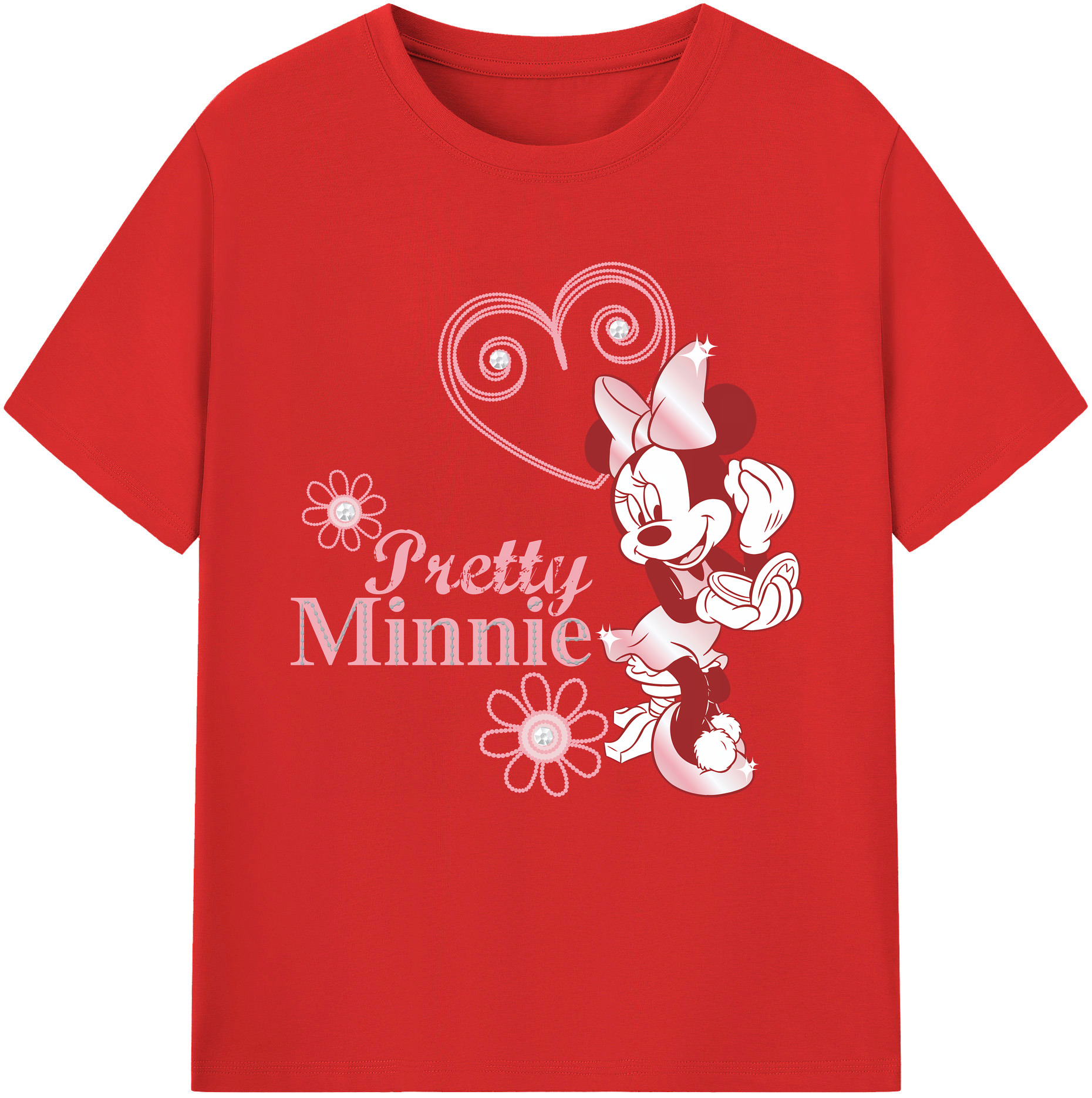 （画像用） ミッキーマウス Mickey Mouse 綿100％半袖Tシャツ（フロントプリント）