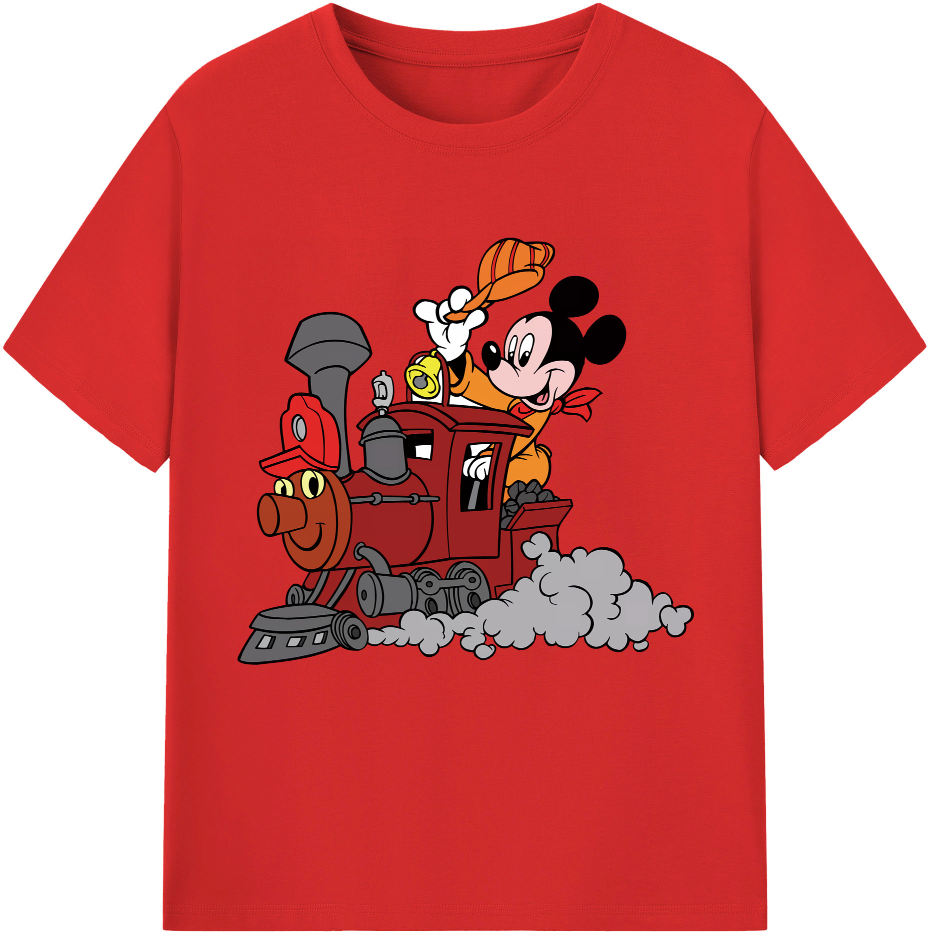 （画像用） ミッキーマウス Mickey Mouse 綿100％半袖Tシャツ（フロントプリント）