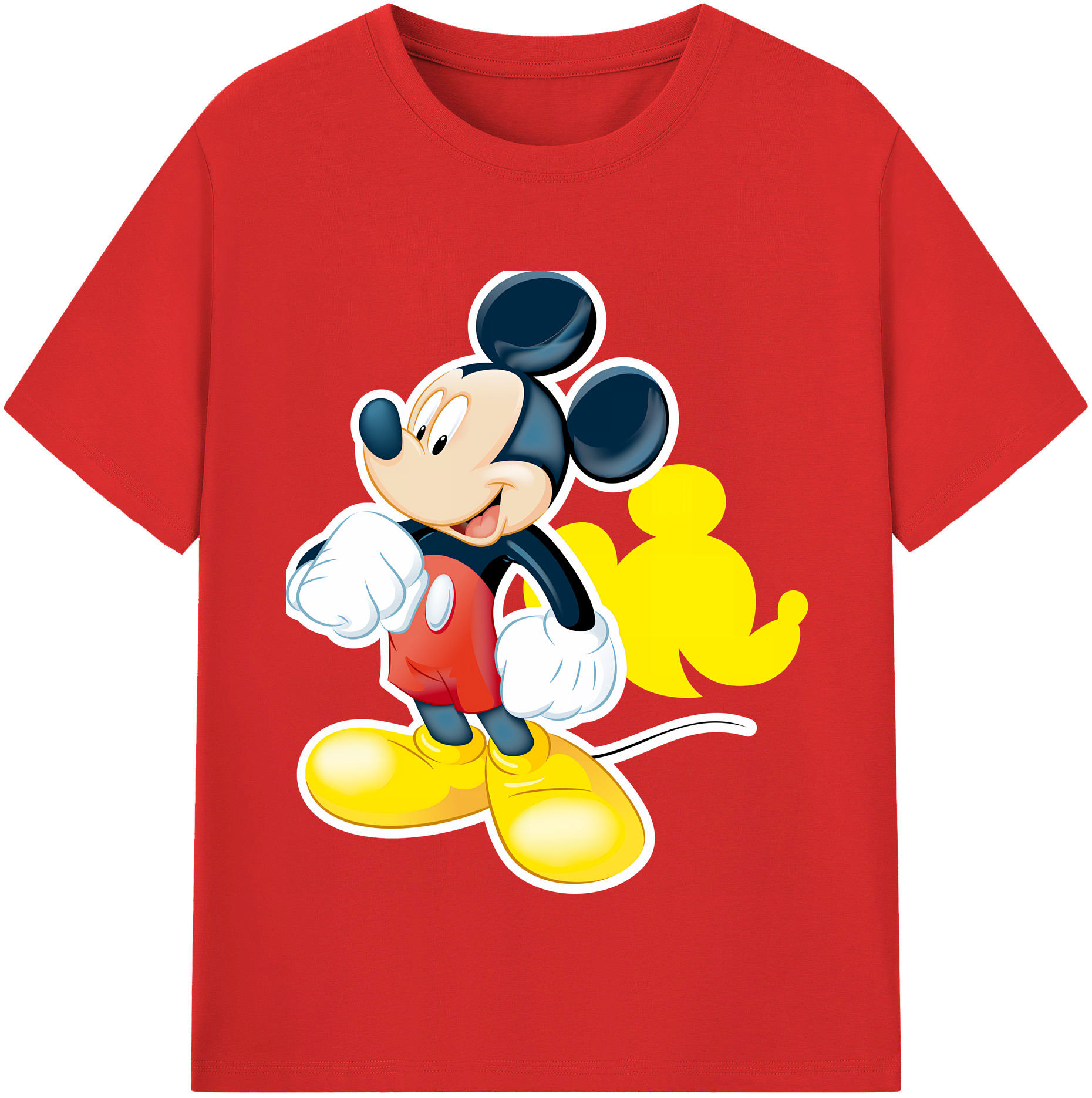 （画像用） ミッキーマウス Mickey Mouse 綿100％半袖Tシャツ（フロントプリント）