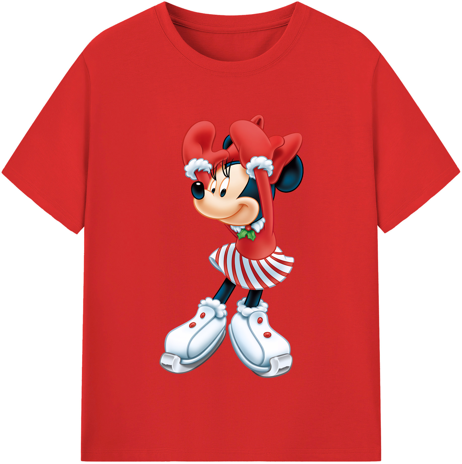 （画像用） ミッキーマウス Mickey Mouse 綿100％半袖Tシャツ（フロントプリント）