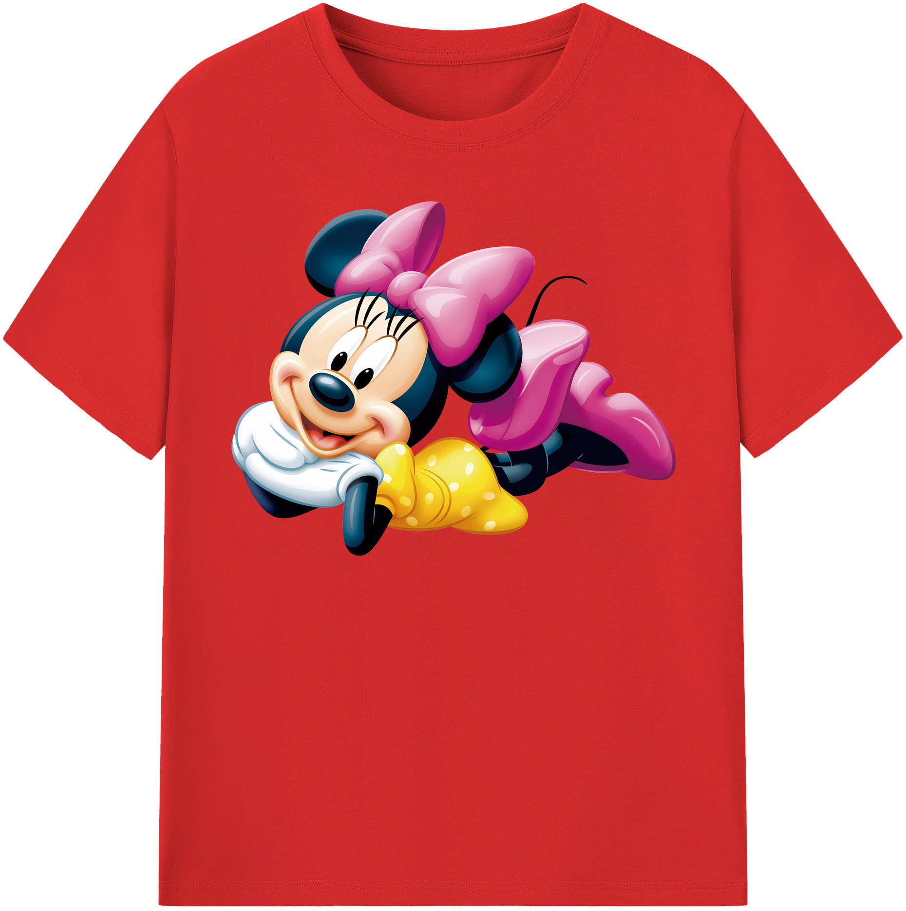 （画像用） ミッキーマウス Mickey Mouse 綿100％半袖Tシャツ（フロントプリント）