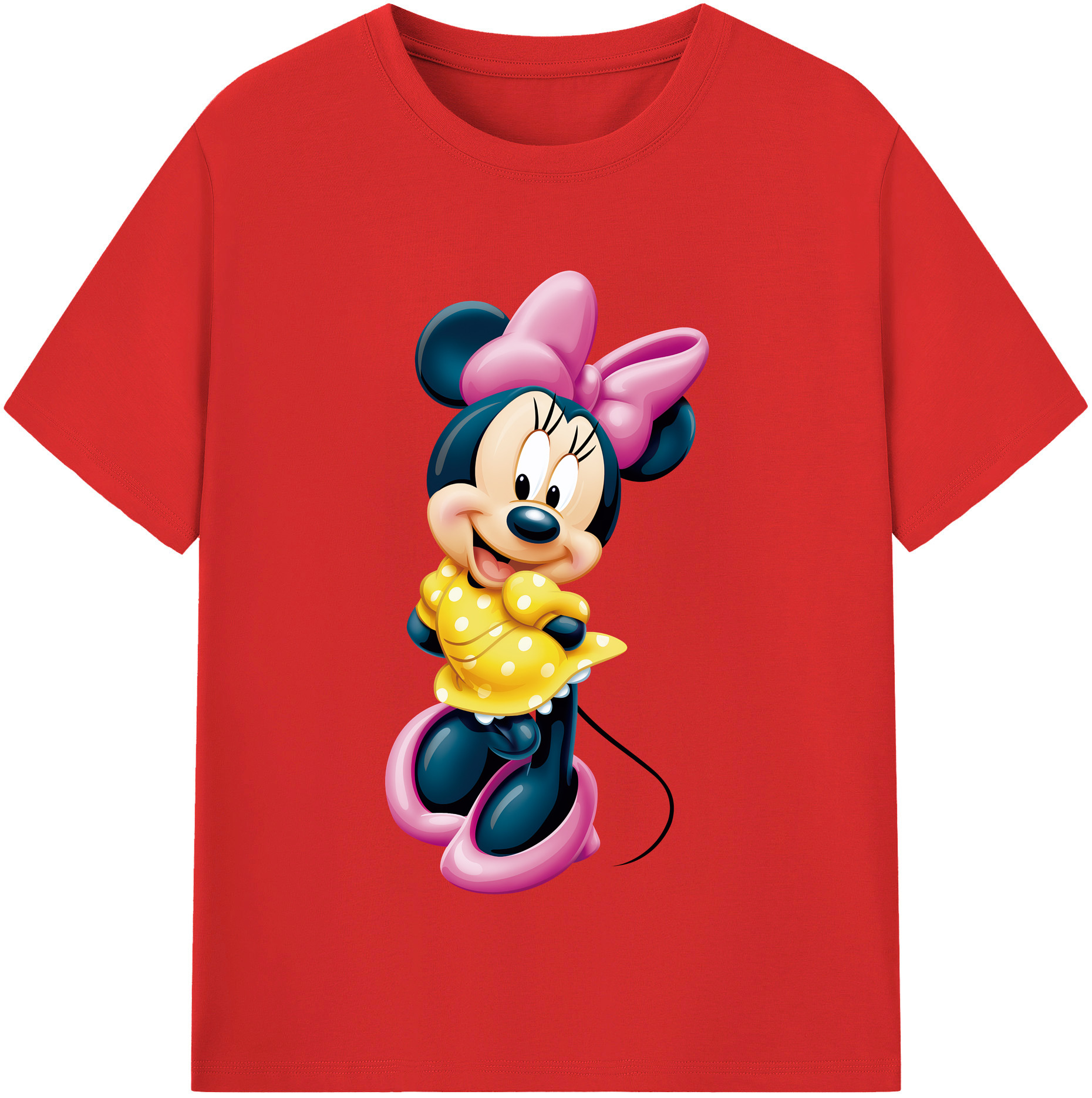 （画像用） ミッキーマウス Mickey Mouse 綿100％半袖Tシャツ（フロントプリント）
