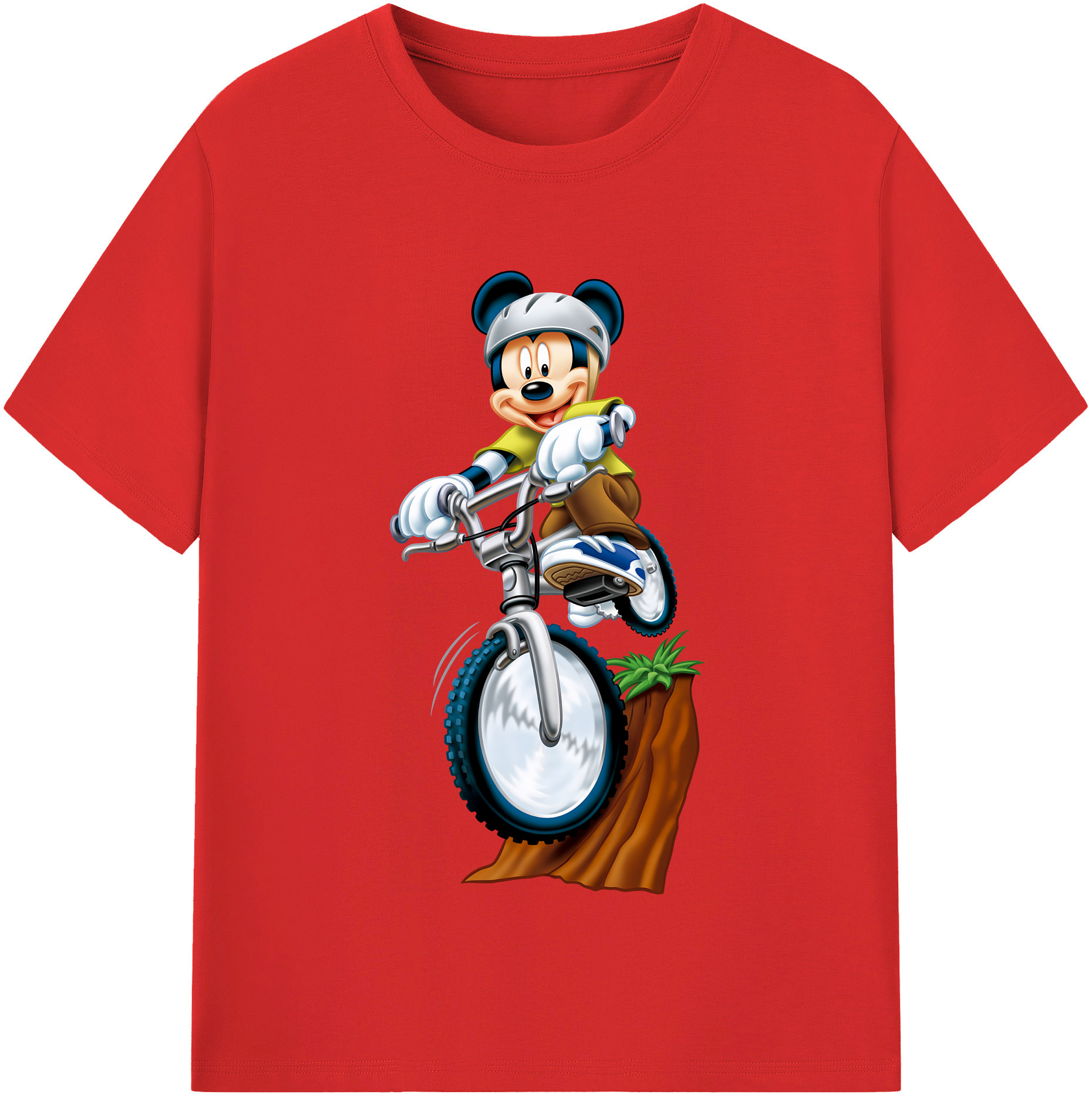 （画像用） ミッキーマウス Mickey Mouse 綿100％半袖Tシャツ（フロントプリント）