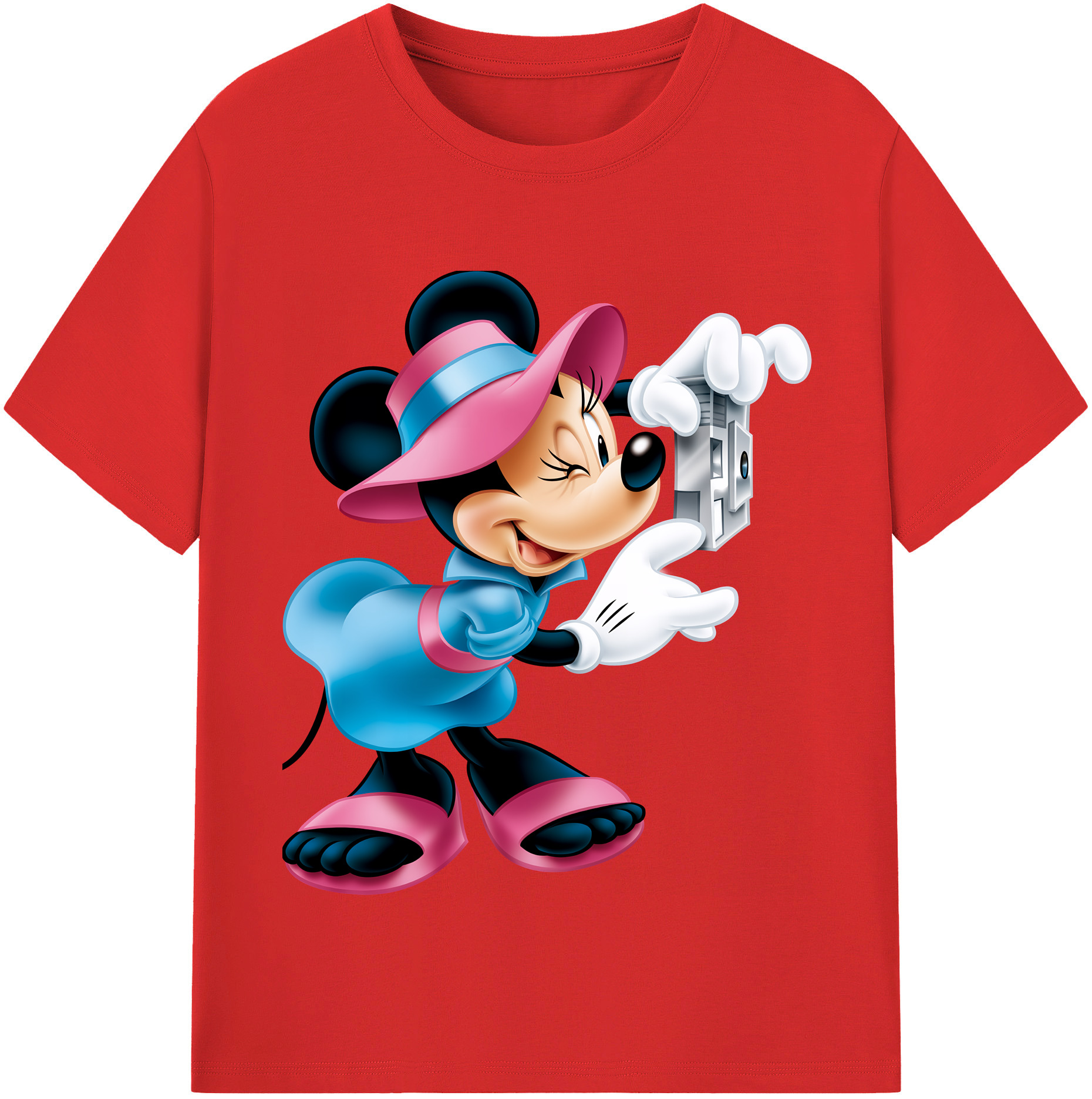 （画像用） ミッキーマウス Mickey Mouse 綿100％半袖Tシャツ（フロントプリント）