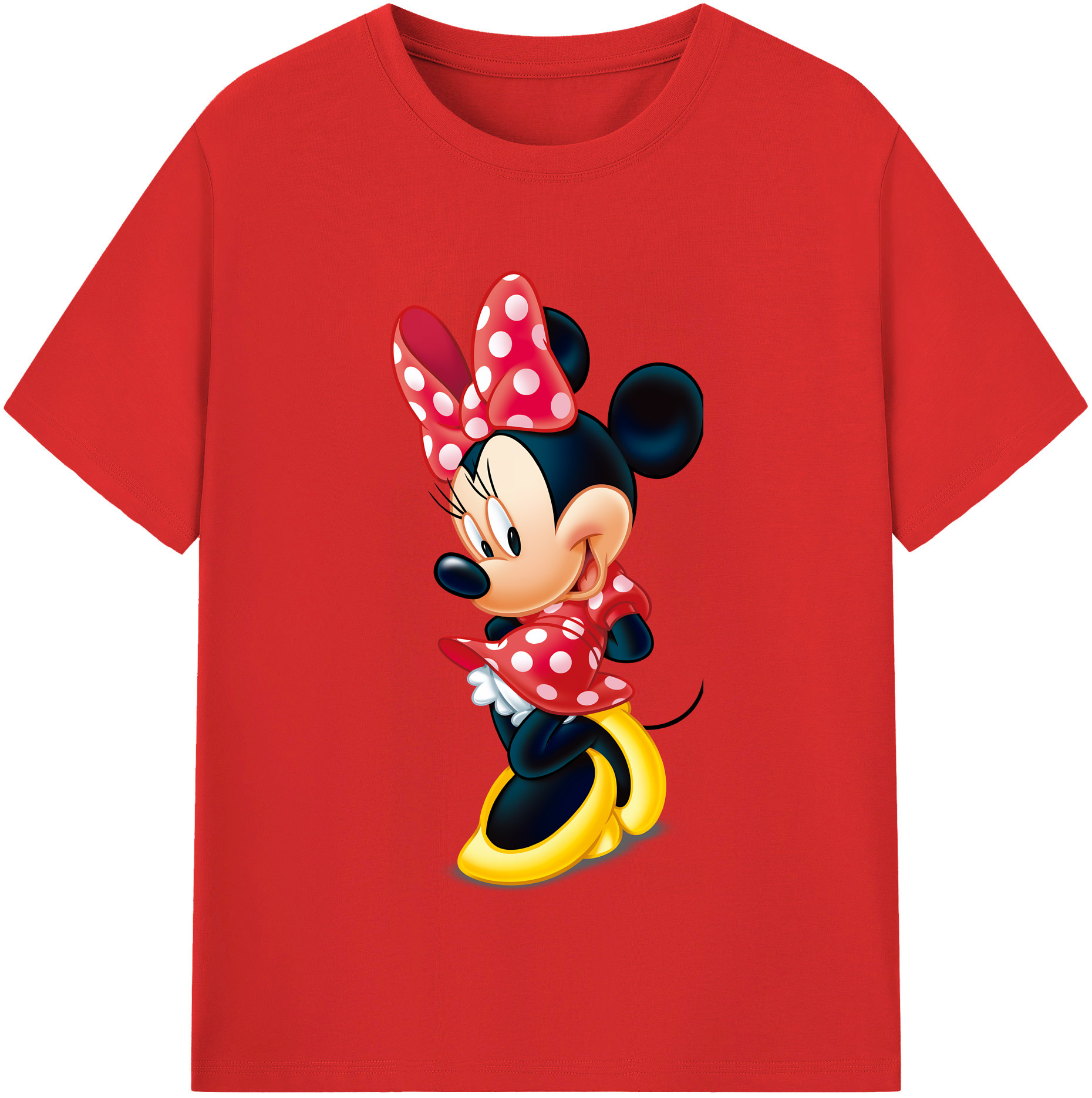 （画像用） ミッキーマウス Mickey Mouse 綿100％半袖Tシャツ（フロントプリント）