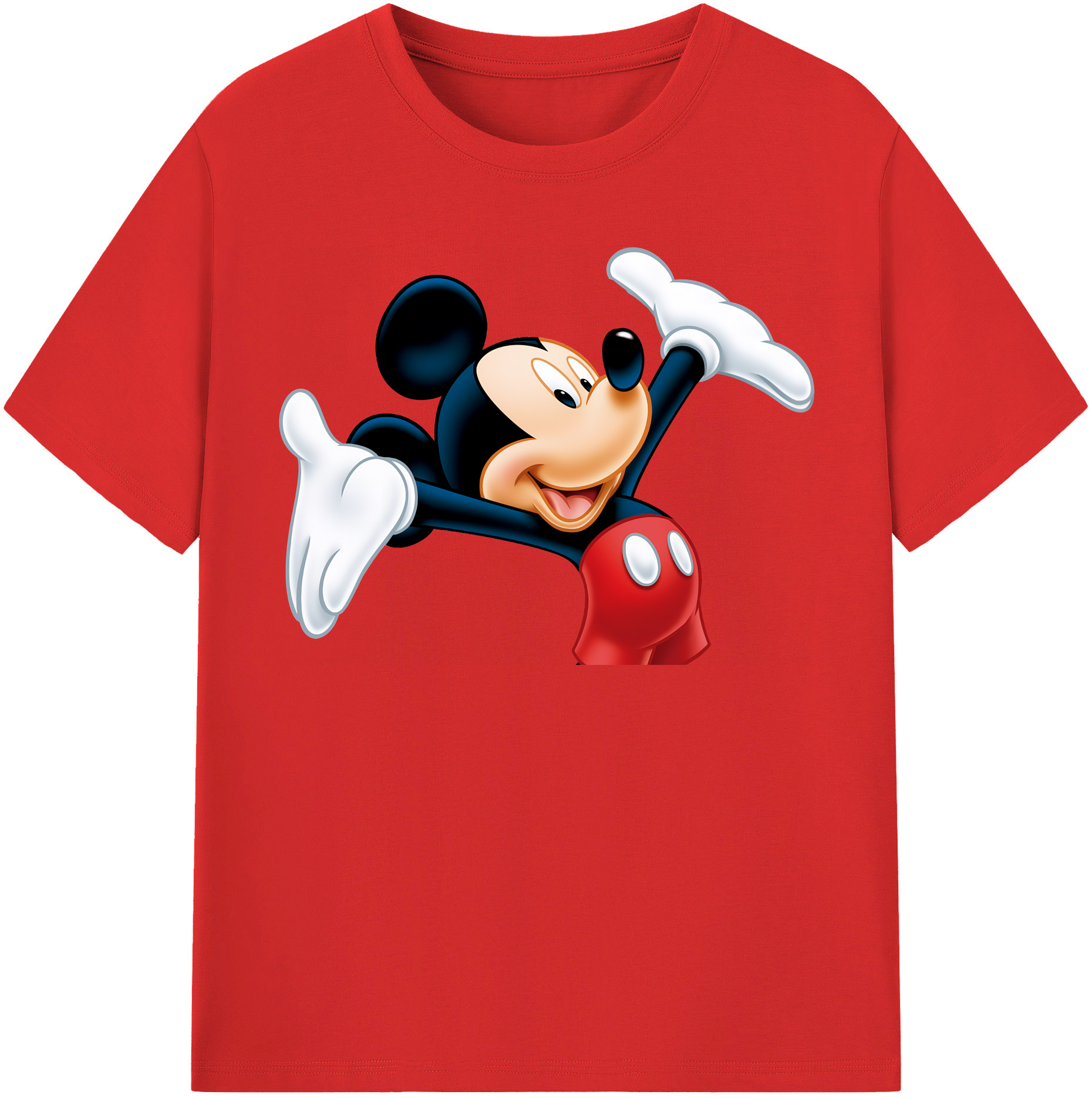 （画像用） ミッキーマウス Mickey Mouse 綿100％半袖Tシャツ（フロントプリント）