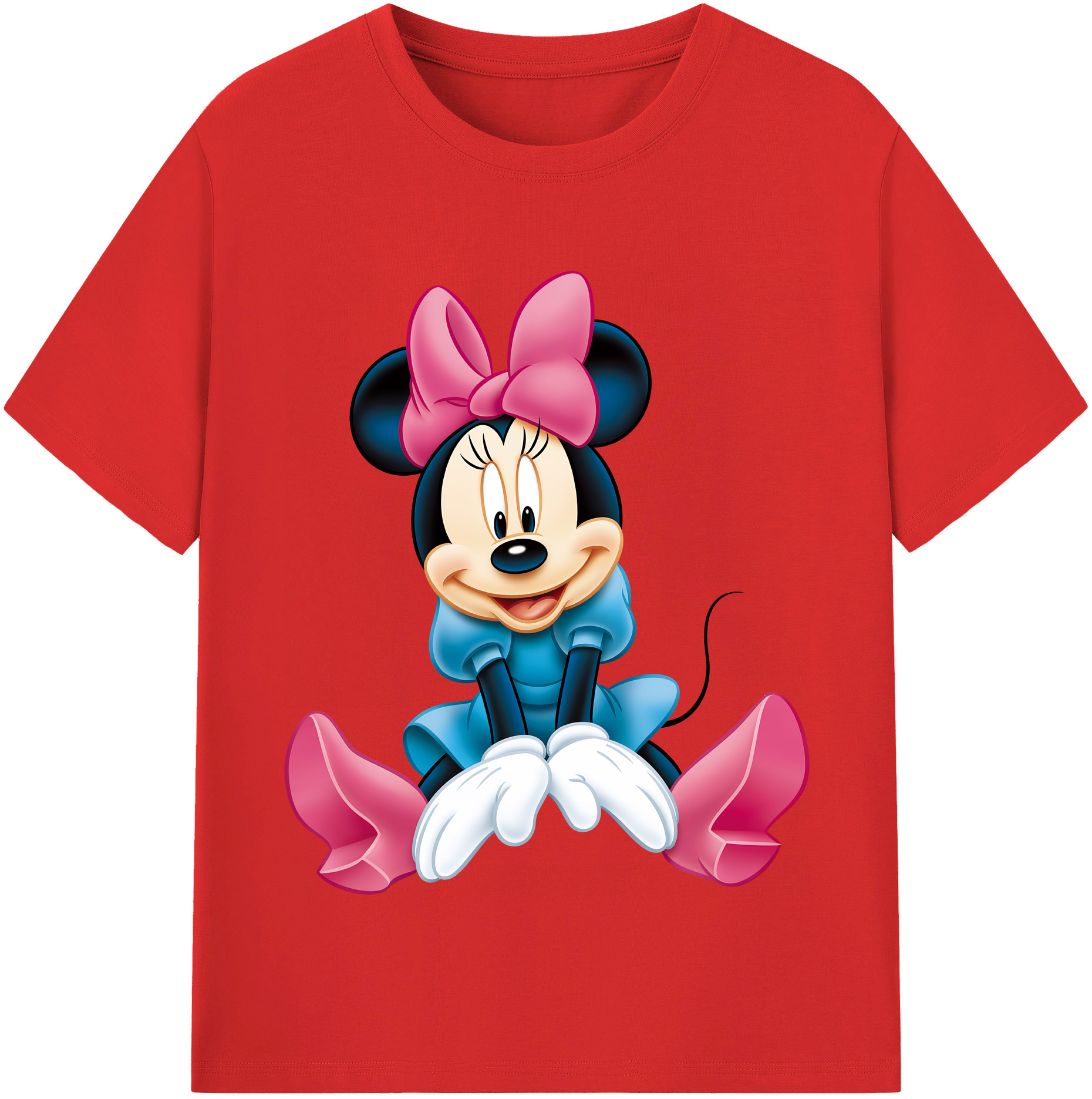 （画像用） ミッキーマウス Mickey Mouse 綿100％半袖Tシャツ（フロントプリント）