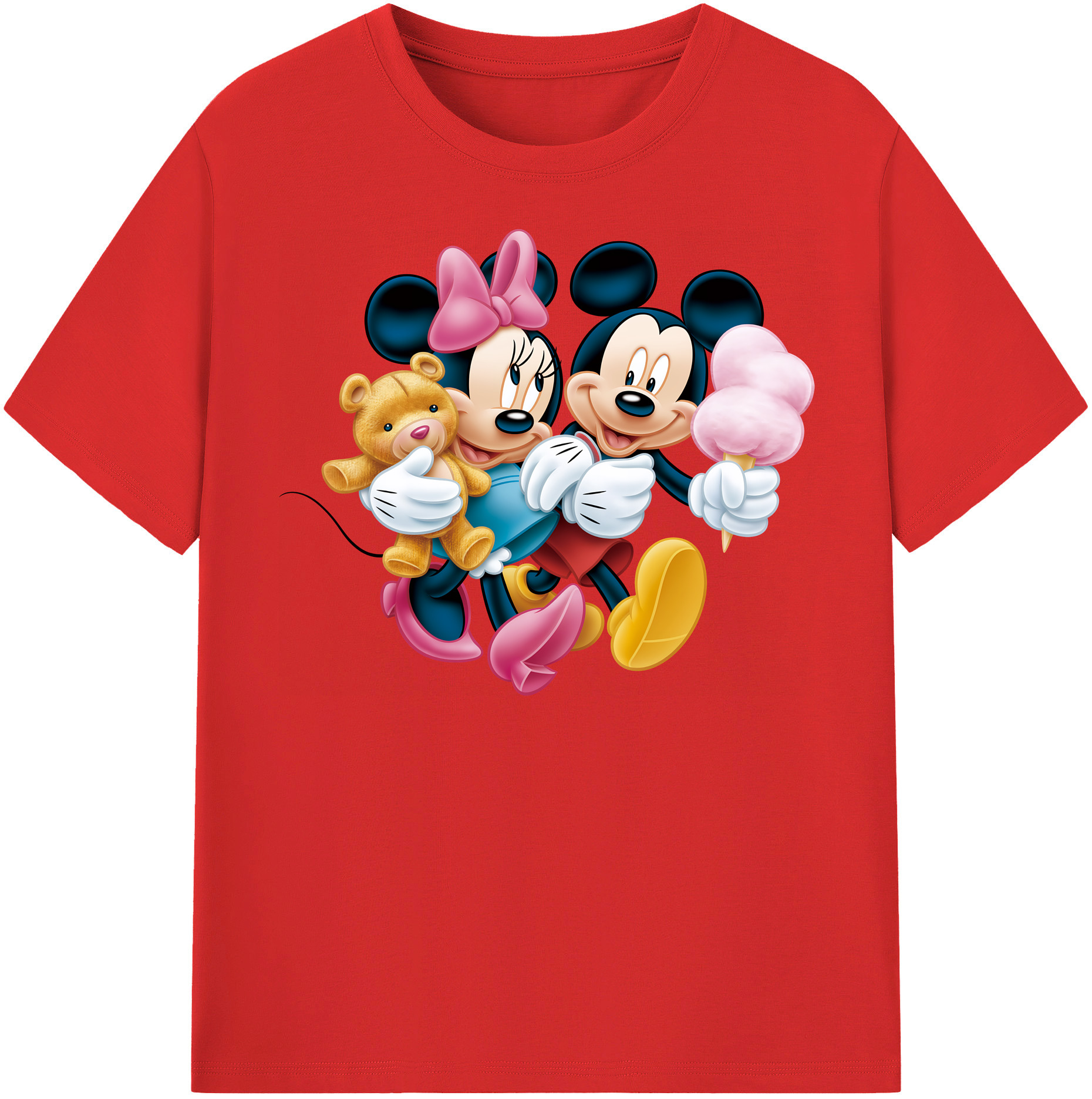 （画像用） ミッキーマウス Mickey Mouse 綿100％半袖Tシャツ（フロントプリント）