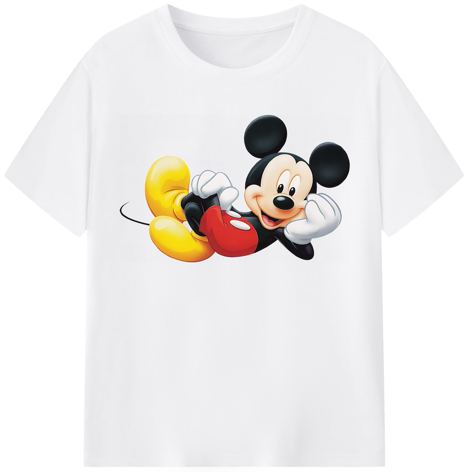 （画像用） ミッキーマウス Mickey Mouse 綿100％半袖Tシャツ（フロントプリント）