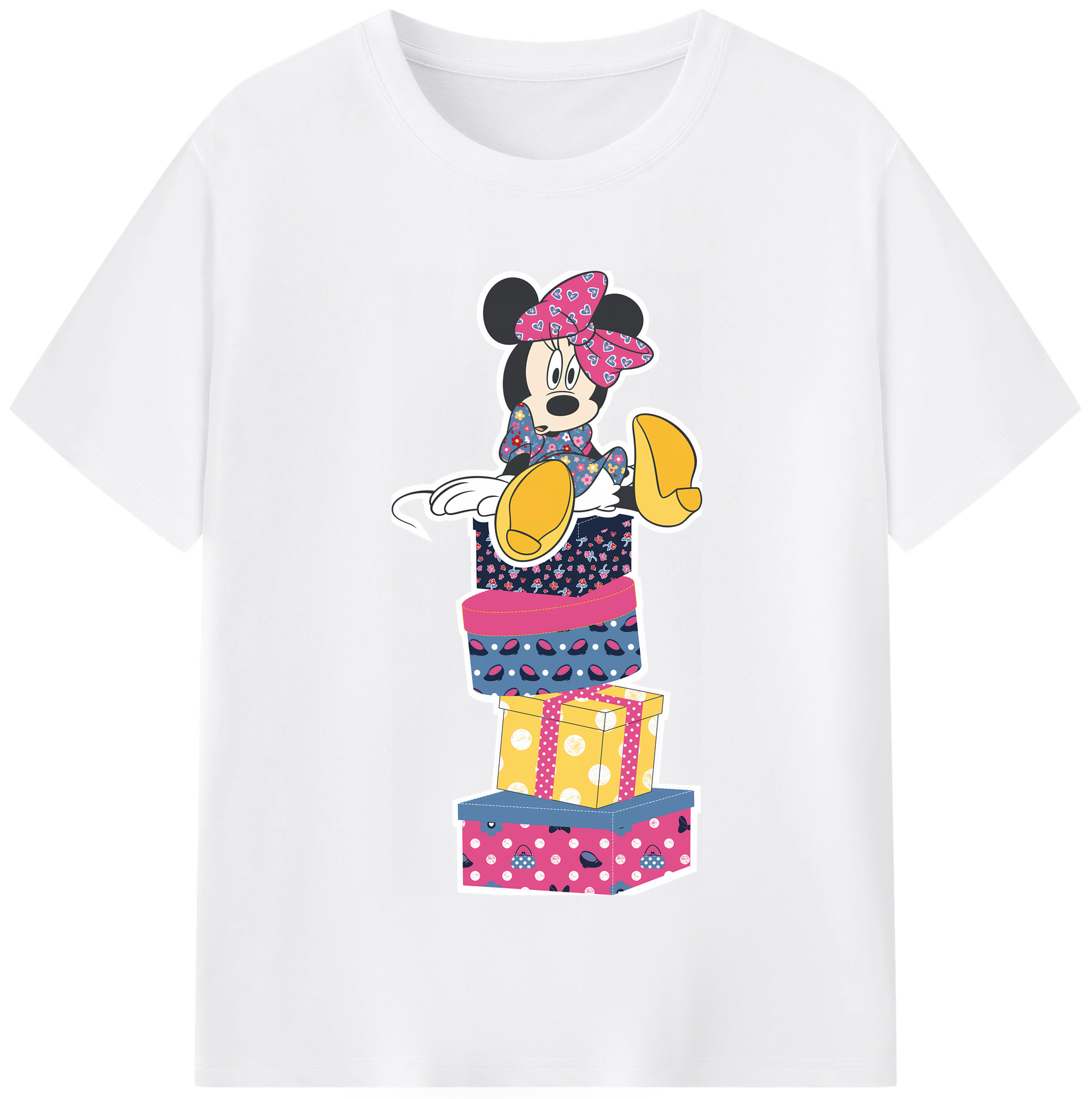 （画像用） ミッキーマウス Mickey Mouse 綿100％半袖Tシャツ（フロントプリント）