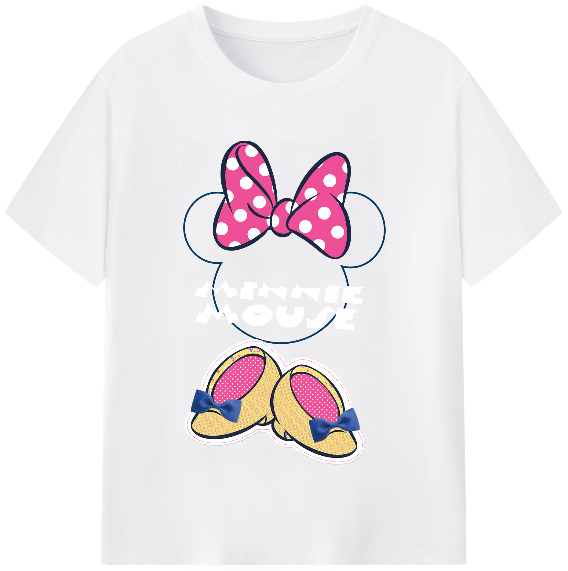 （画像用） ミッキーマウス Mickey Mouse 綿100％半袖Tシャツ（フロントプリント）