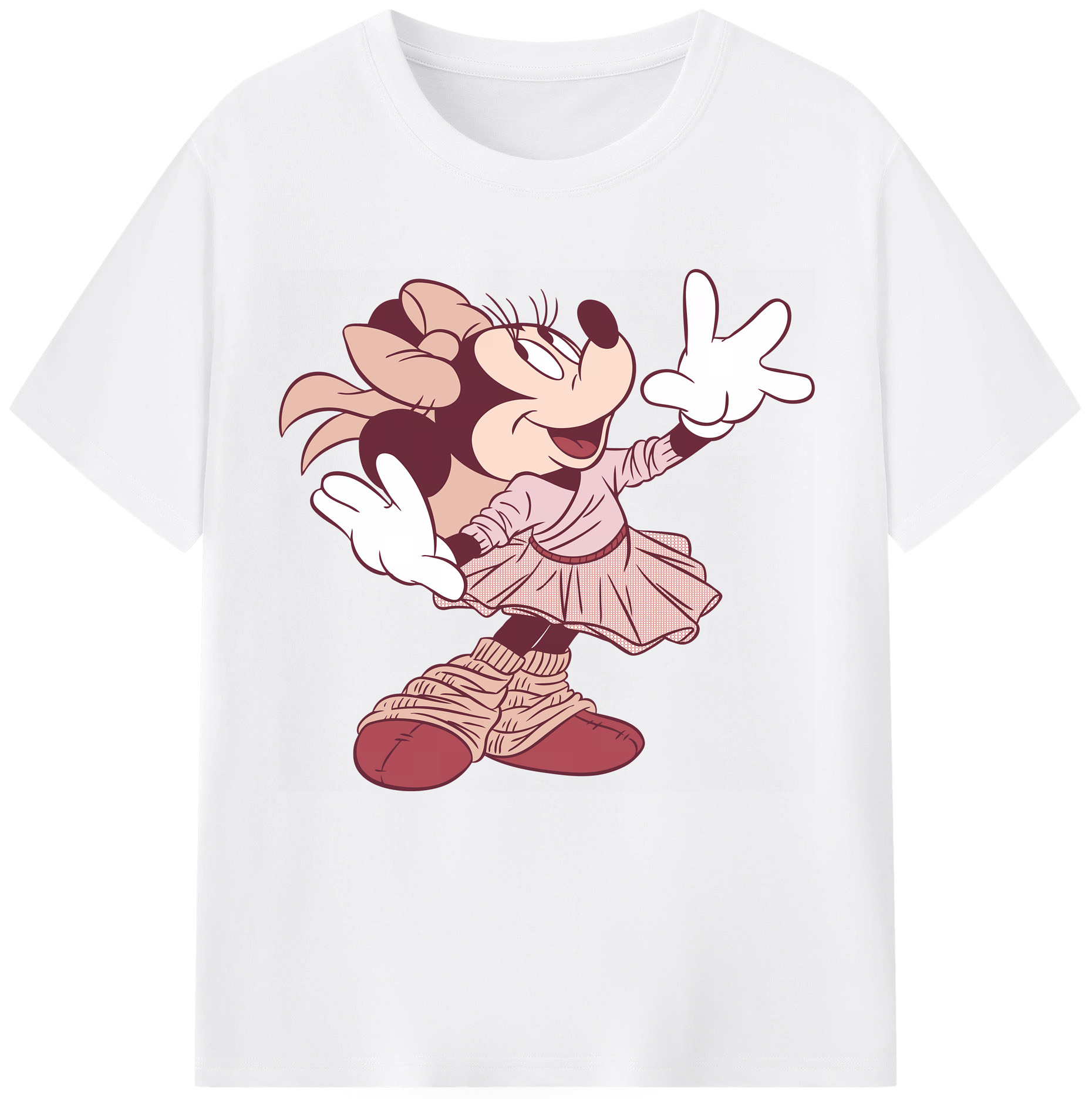 （画像用） ミッキーマウス Mickey Mouse 綿100％半袖Tシャツ（フロントプリント）