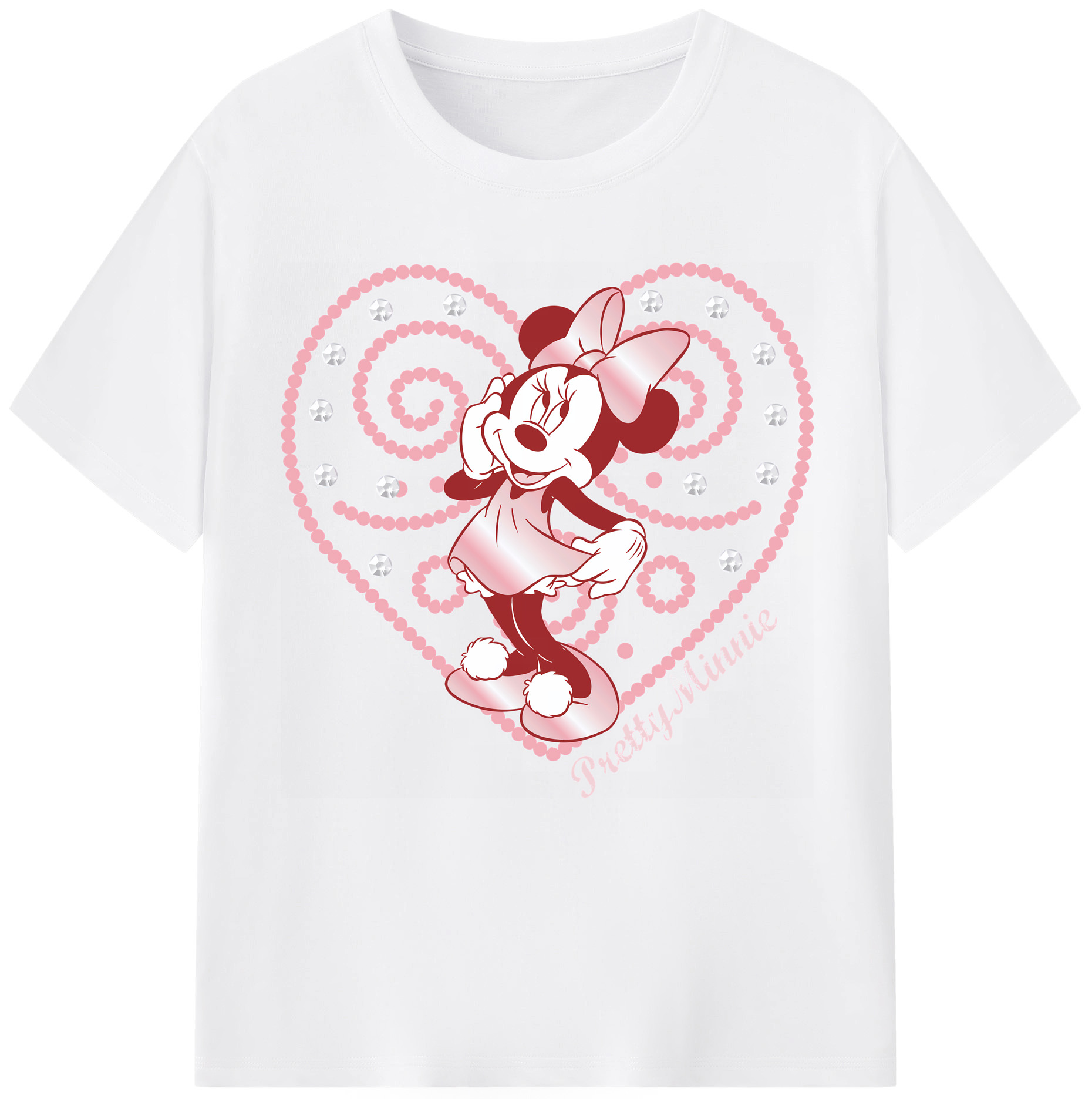 （画像用） ミッキーマウス Mickey Mouse 綿100％半袖Tシャツ（フロントプリント）