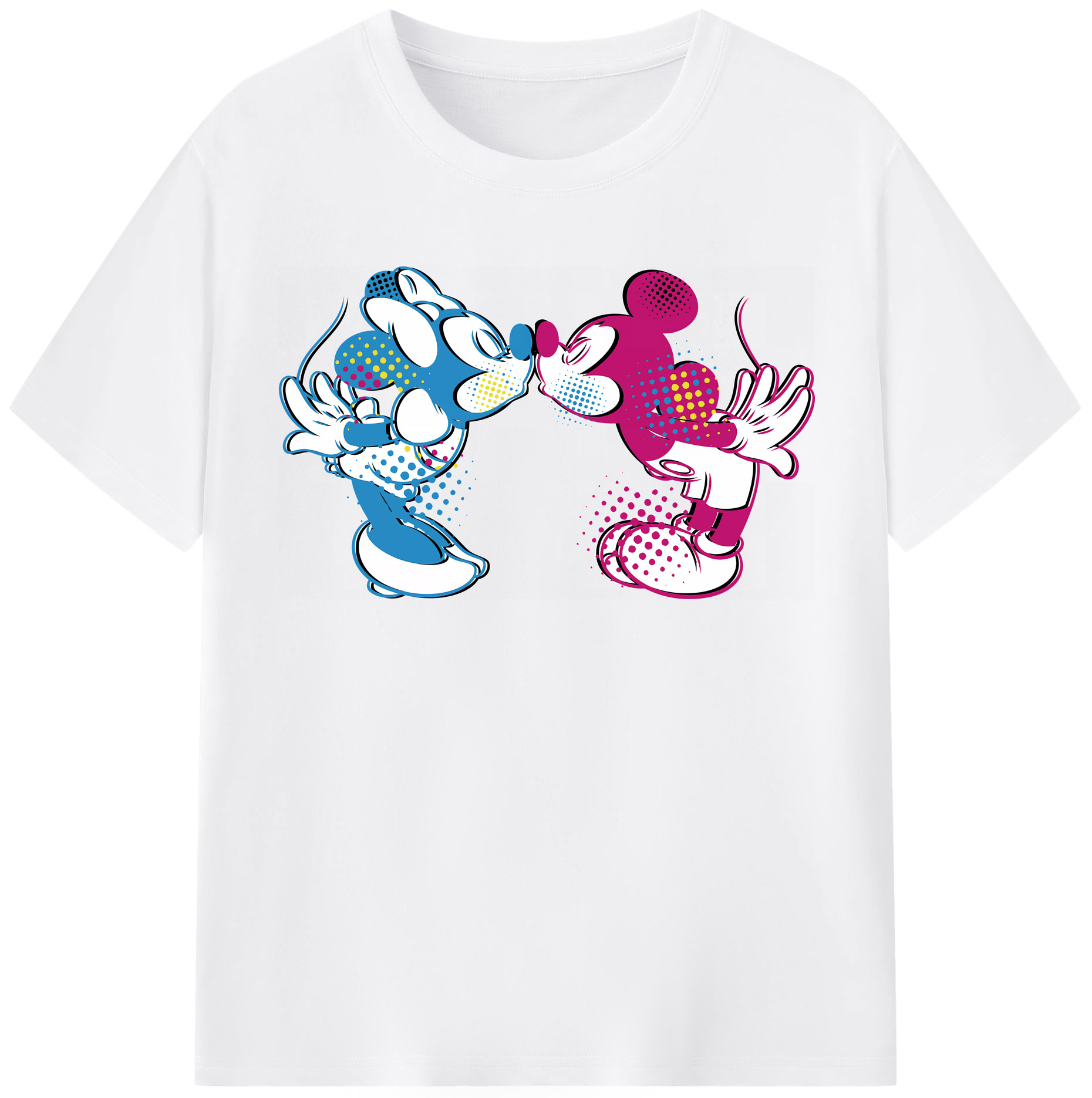 （画像用） ミッキーマウス Mickey Mouse 綿100％半袖Tシャツ（フロントプリント）