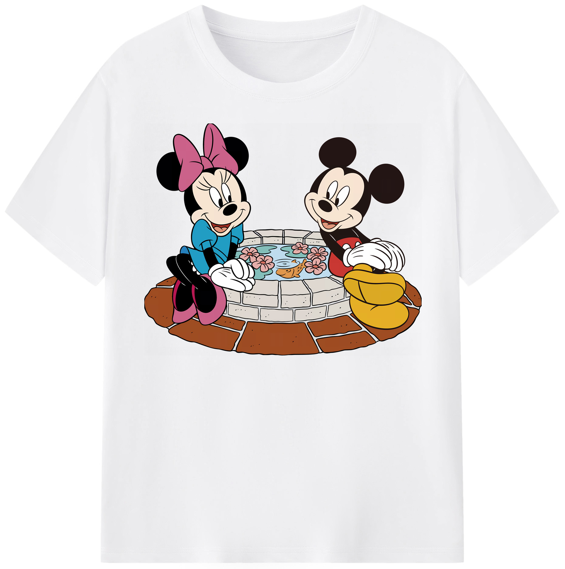 （画像用） ミッキーマウス Mickey Mouse 綿100％半袖Tシャツ（フロントプリント）