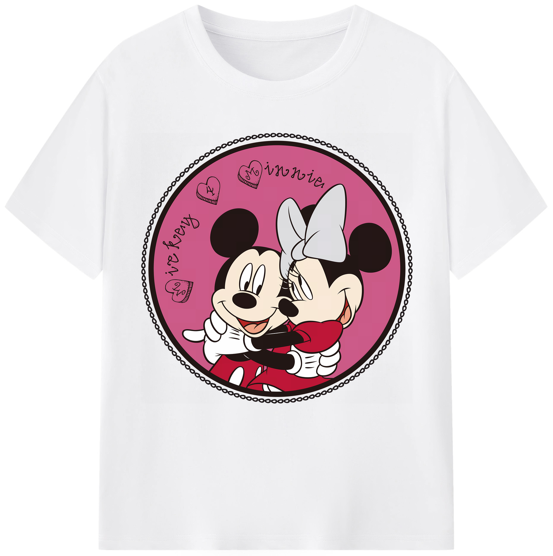 （画像用） ミッキーマウス Mickey Mouse 綿100％半袖Tシャツ（フロントプリント）