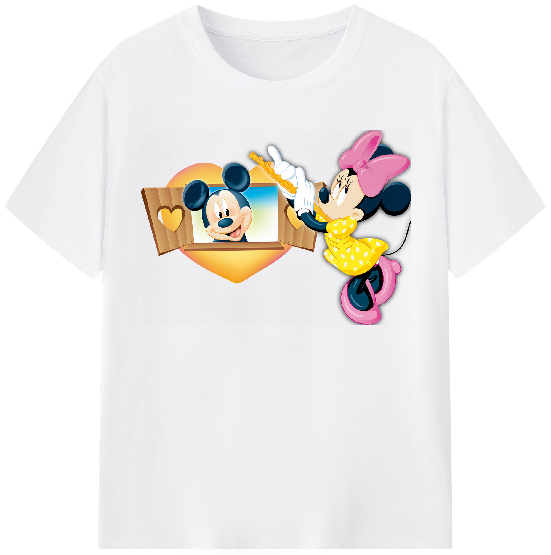 （画像用） ミッキーマウス Mickey Mouse 綿100％半袖Tシャツ（フロントプリント）