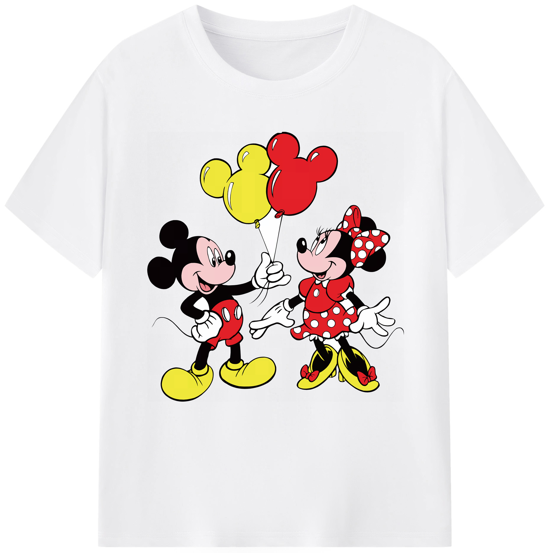 （画像用） ミッキーマウス Mickey Mouse 綿100％半袖Tシャツ（フロントプリント）