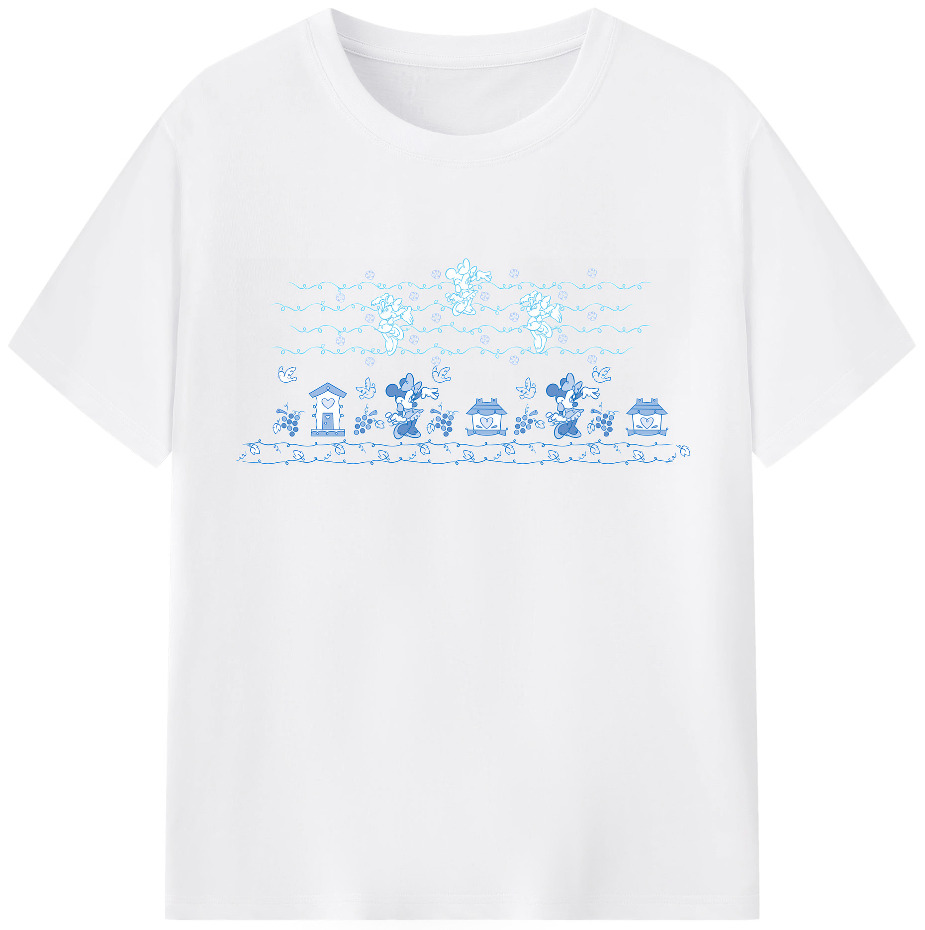 （画像用） ミッキーマウス Mickey Mouse 綿100％半袖Tシャツ（フロントプリント）