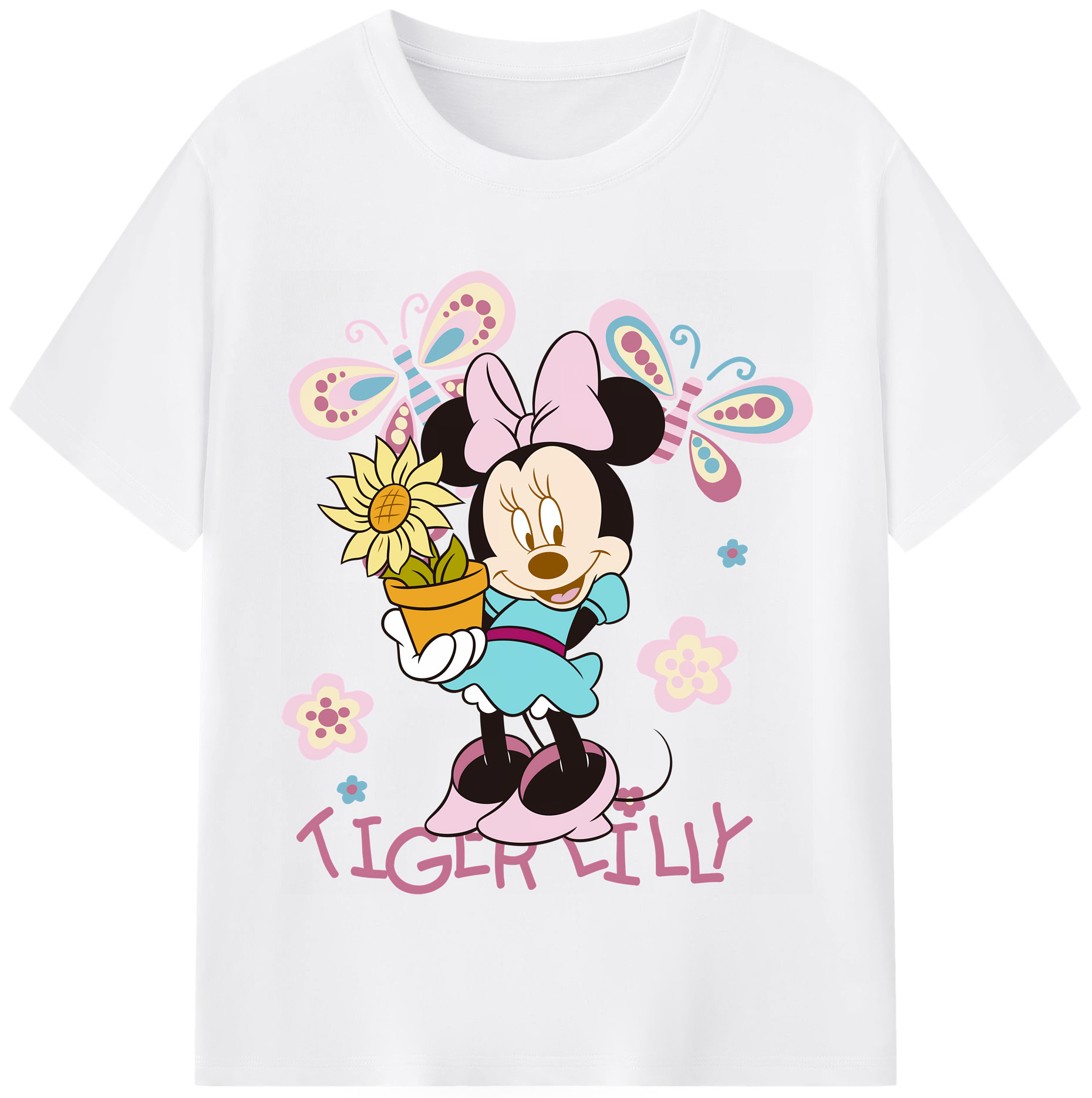 （画像用） ミッキーマウス Mickey Mouse 綿100％半袖Tシャツ（フロントプリント）