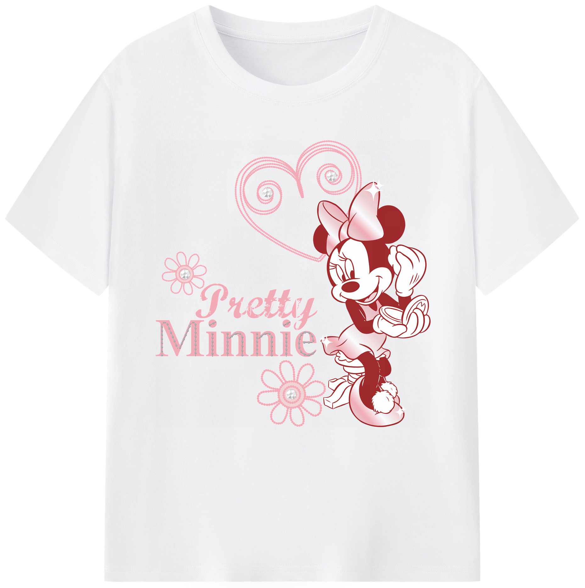 （画像用） ミッキーマウス Mickey Mouse 綿100％半袖Tシャツ（フロントプリント）